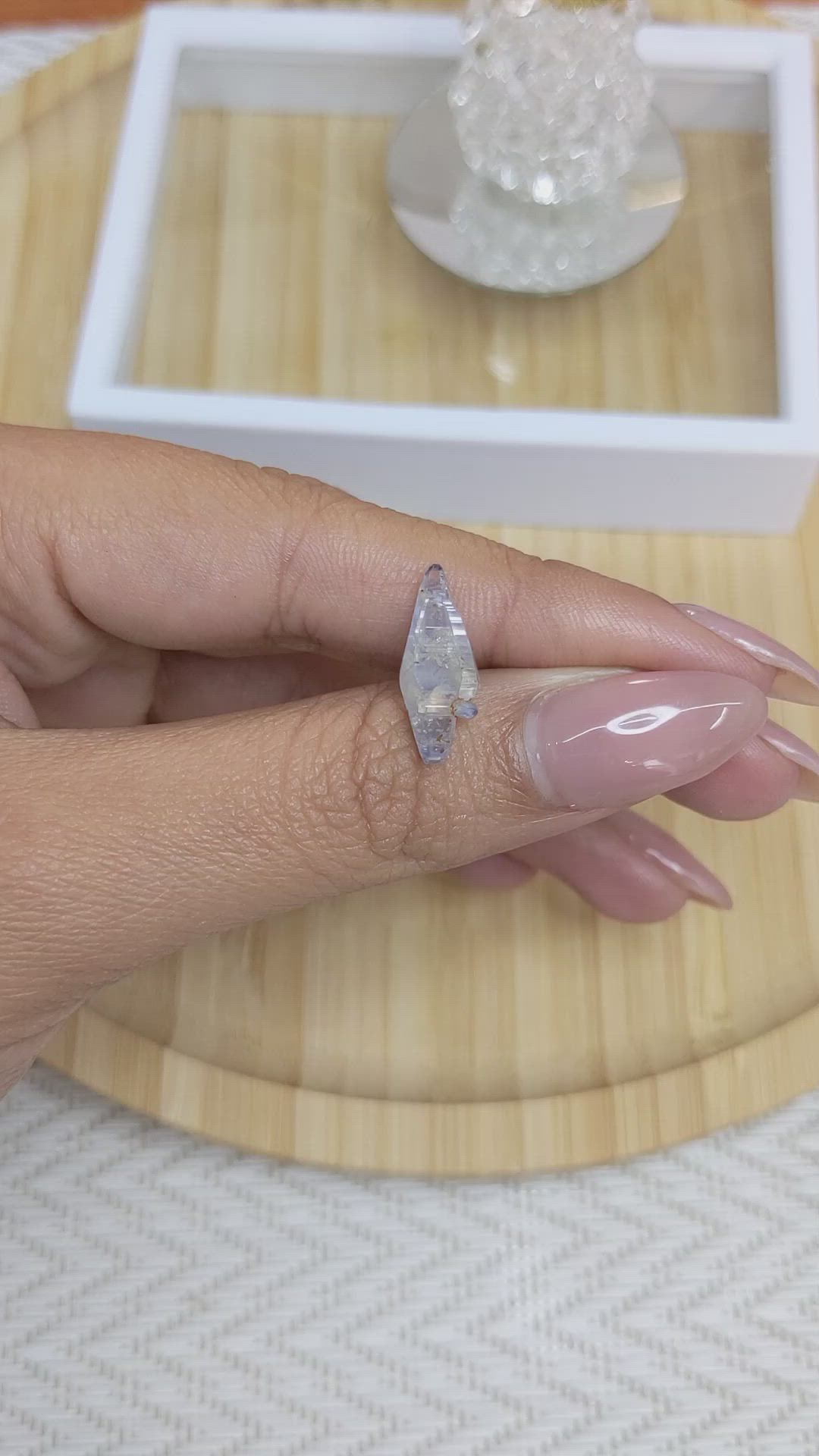 9.63 Ct. Blue Sapphire Crystal from Ceylon (Sri Lanka) Size Video