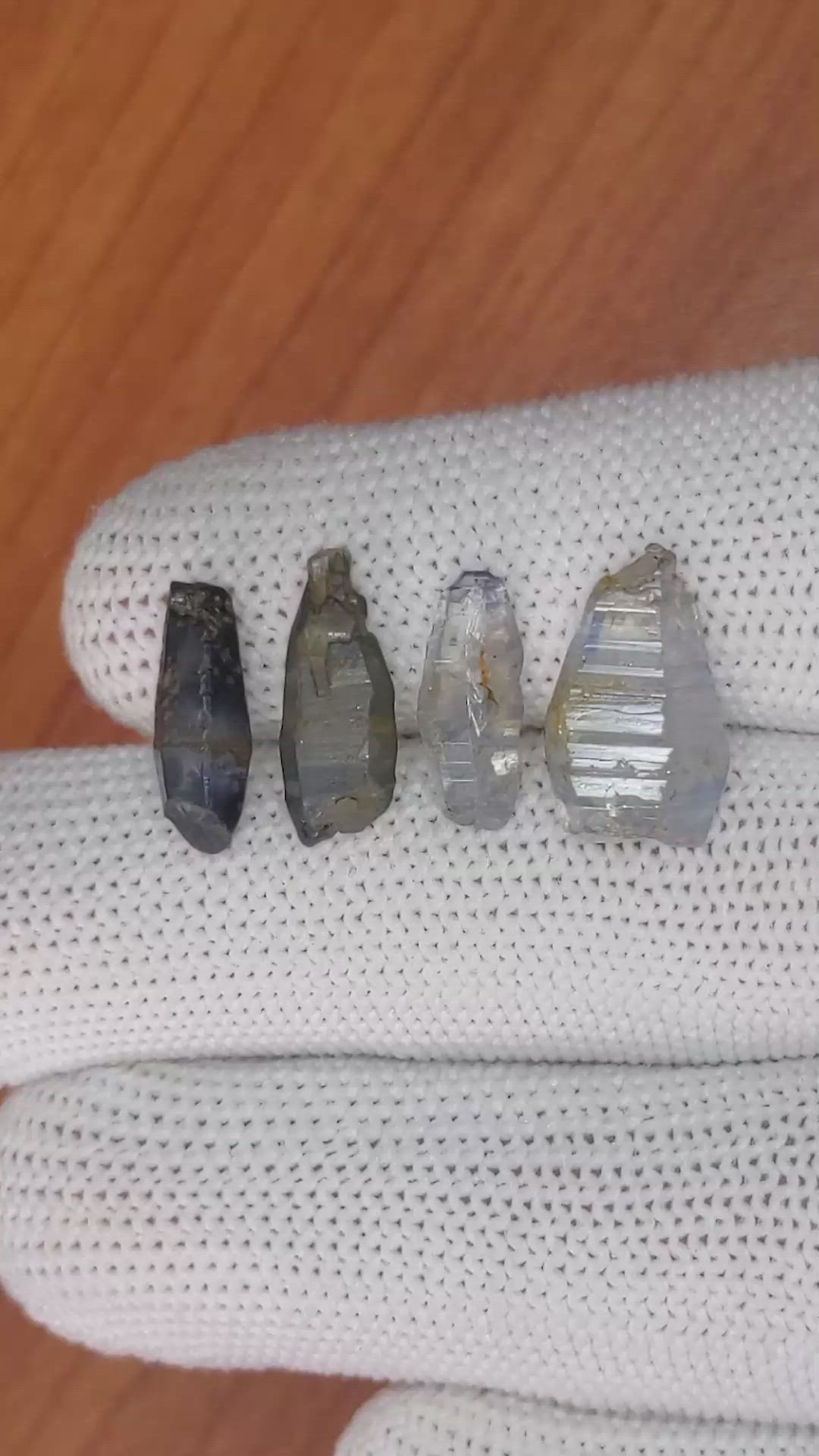 15.24 Ct. Multi Color Rough Sapphire Crystal from Ceylon (Sri Lanka) Size Video