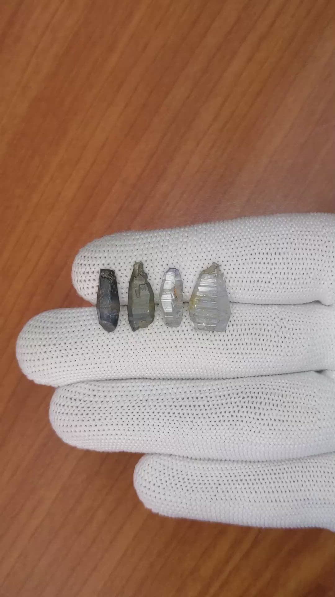 15.24 Ct. Multi Color Rough Sapphire Crystal from Ceylon (Sri Lanka) Size Video