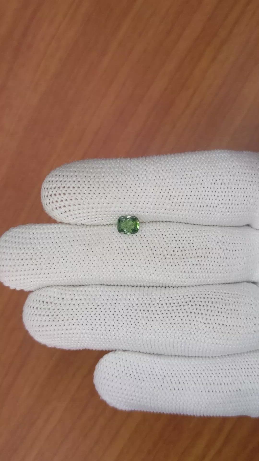 0.63 Ct. Green Sapphire from Madagascar Size Video