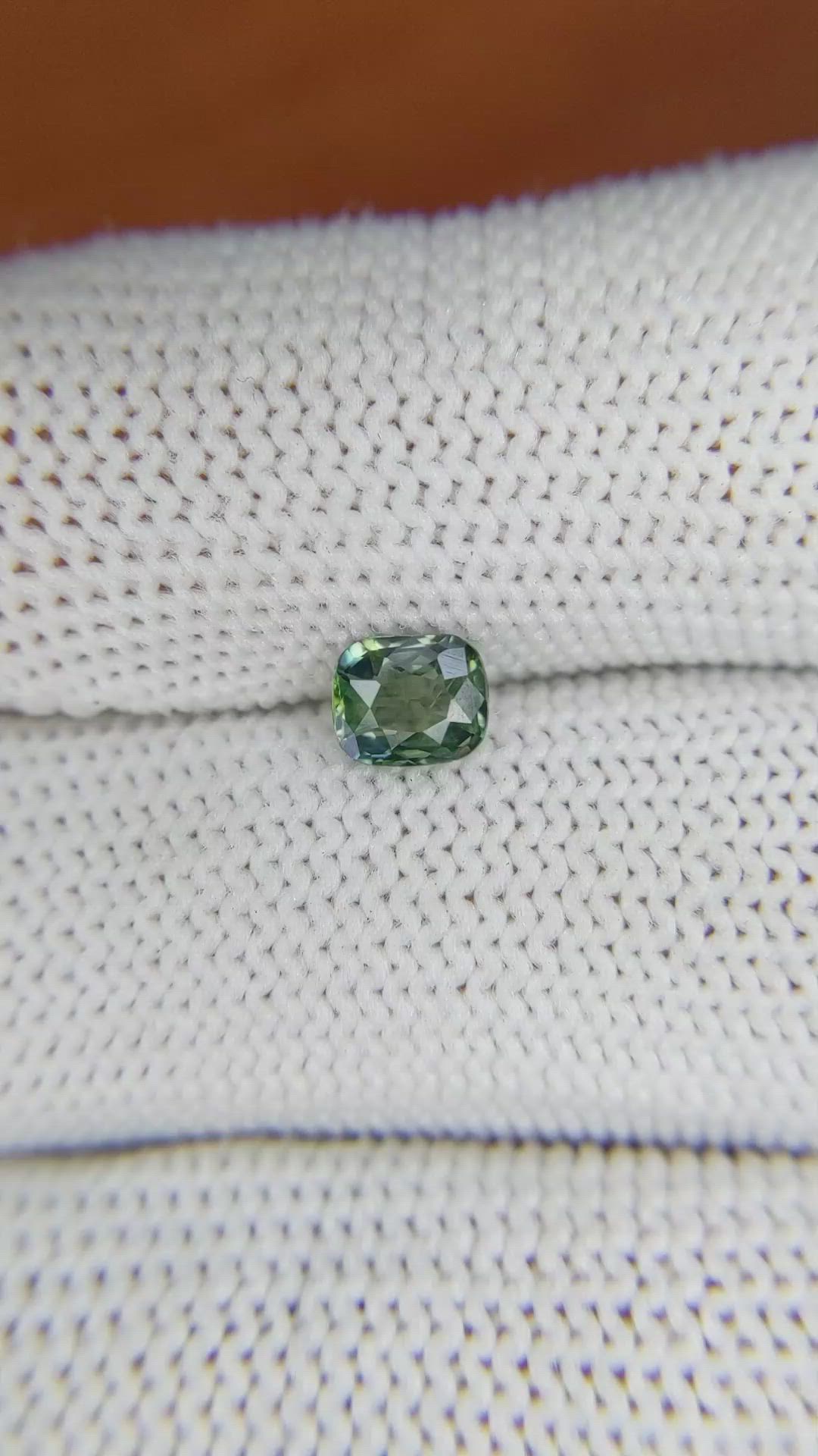 0.63 Ct. Green Sapphire from Madagascar Size Video