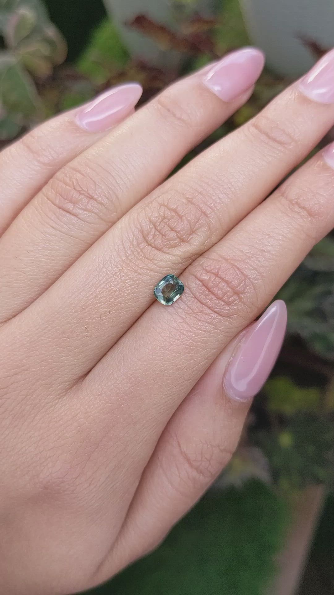0.63 Ct. Green Sapphire from Madagascar Size Video