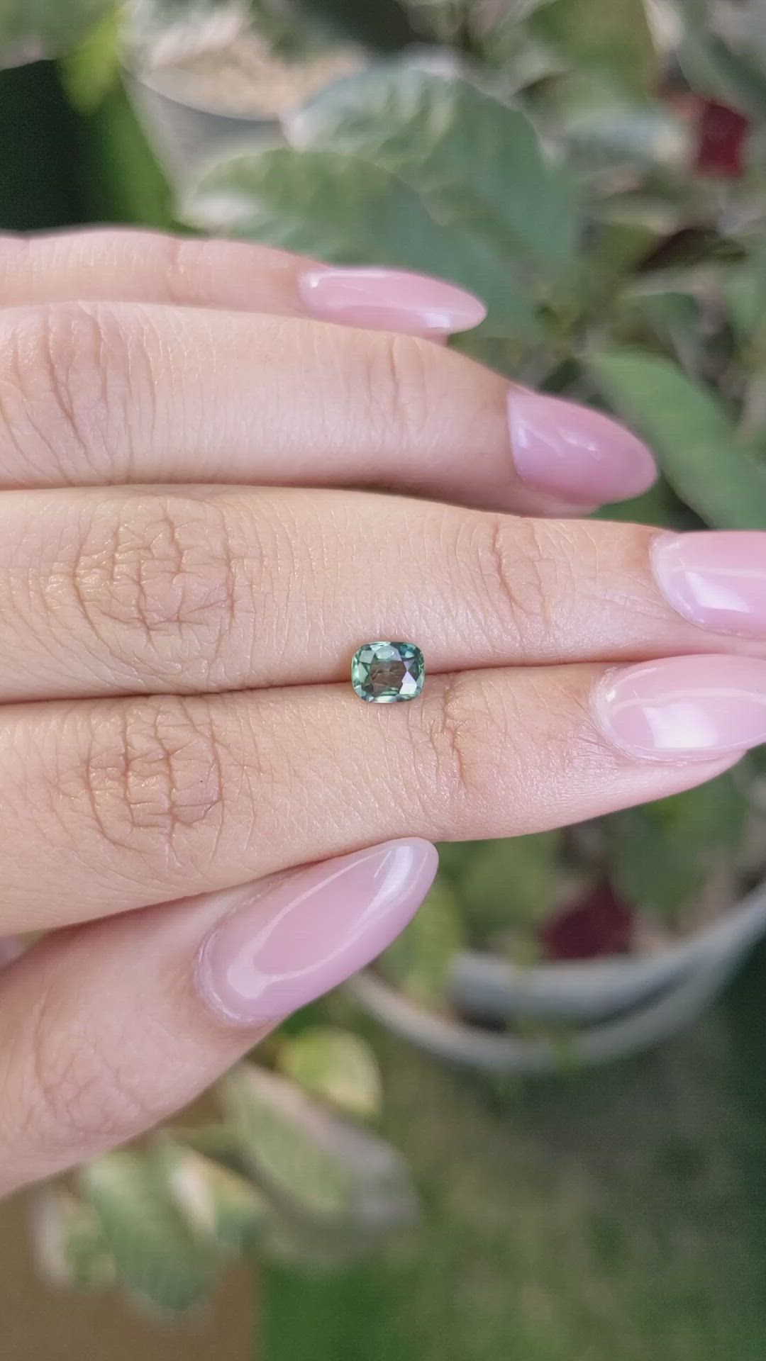 0.63 Ct. Green Sapphire from Madagascar Size Video