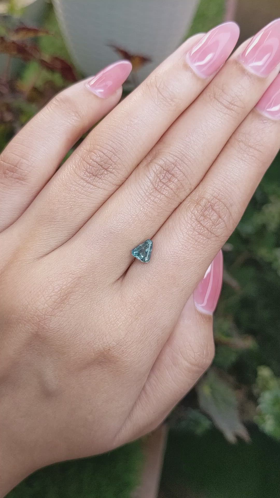 1.04 Ct. Greenish Blue Sapphire from Madagascar Size Video