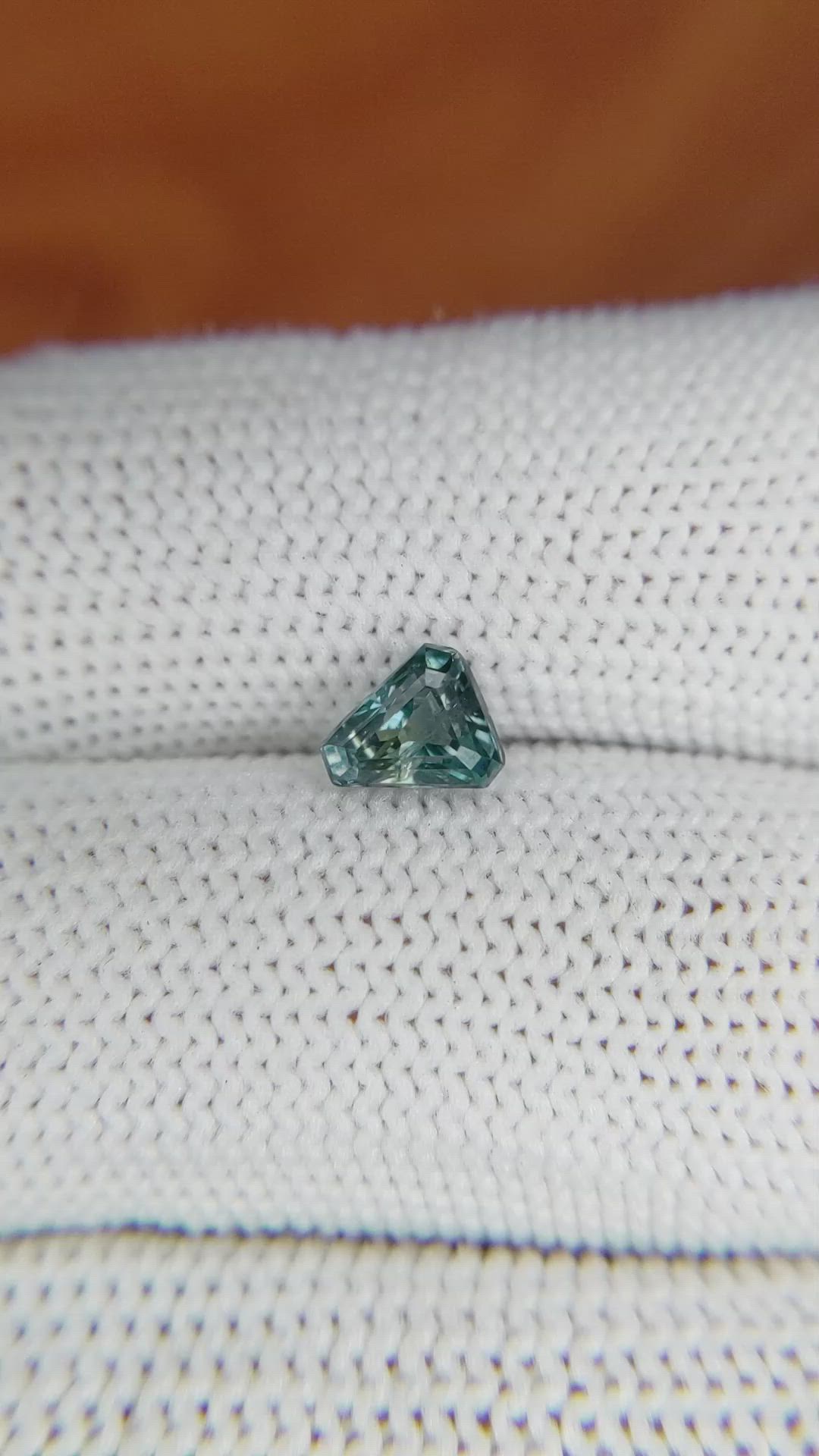 1.04 Ct. Greenish Blue Sapphire from Madagascar Size Video