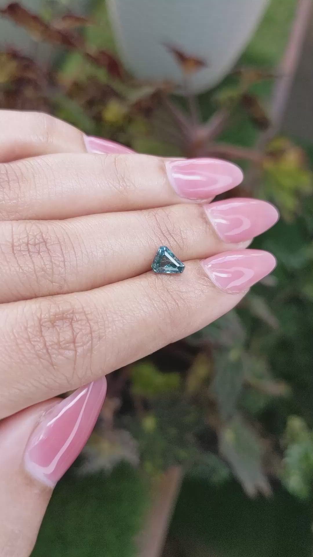 1.04 Ct. Greenish Blue Sapphire from Madagascar Size Video