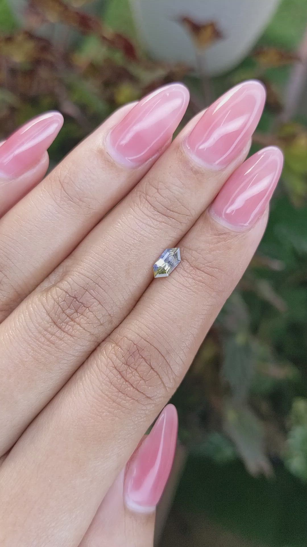 0.49 Ct. Bi Color Sapphire from Ceylon (Sri Lanka) Size Video