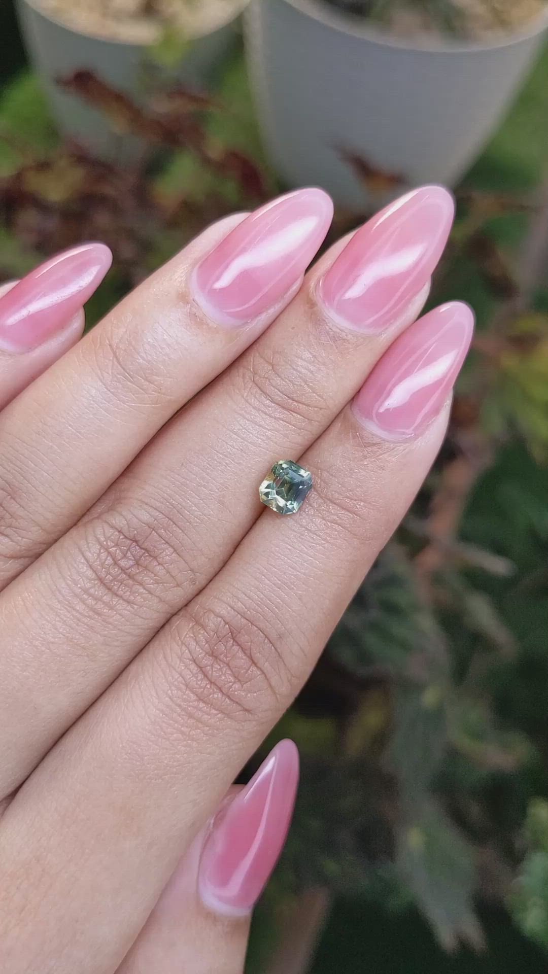 1.24 Ct. Yellowish Green Sapphire from Madagascar Size Video