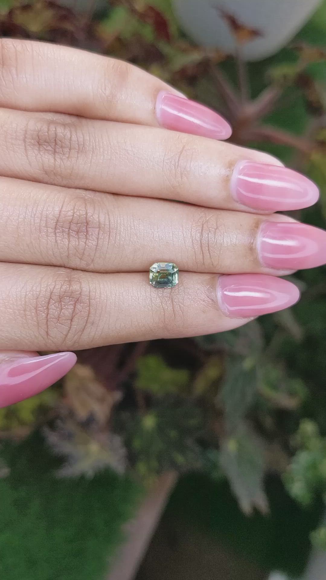 1.24 Ct. Yellowish Green Sapphire from Madagascar Size Video