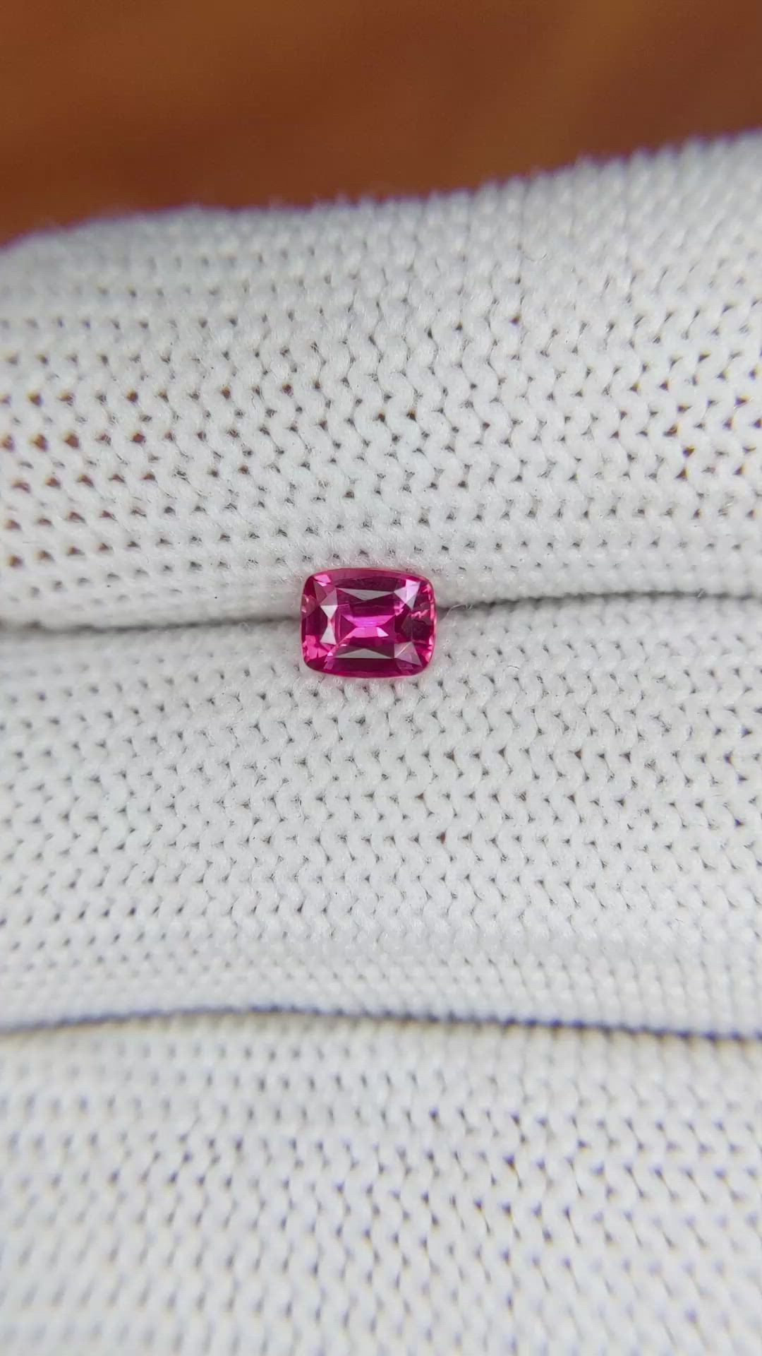 0.59 Ct. Reddish Pink Sapphire from Ceylon (Sri Lanka) Size Video