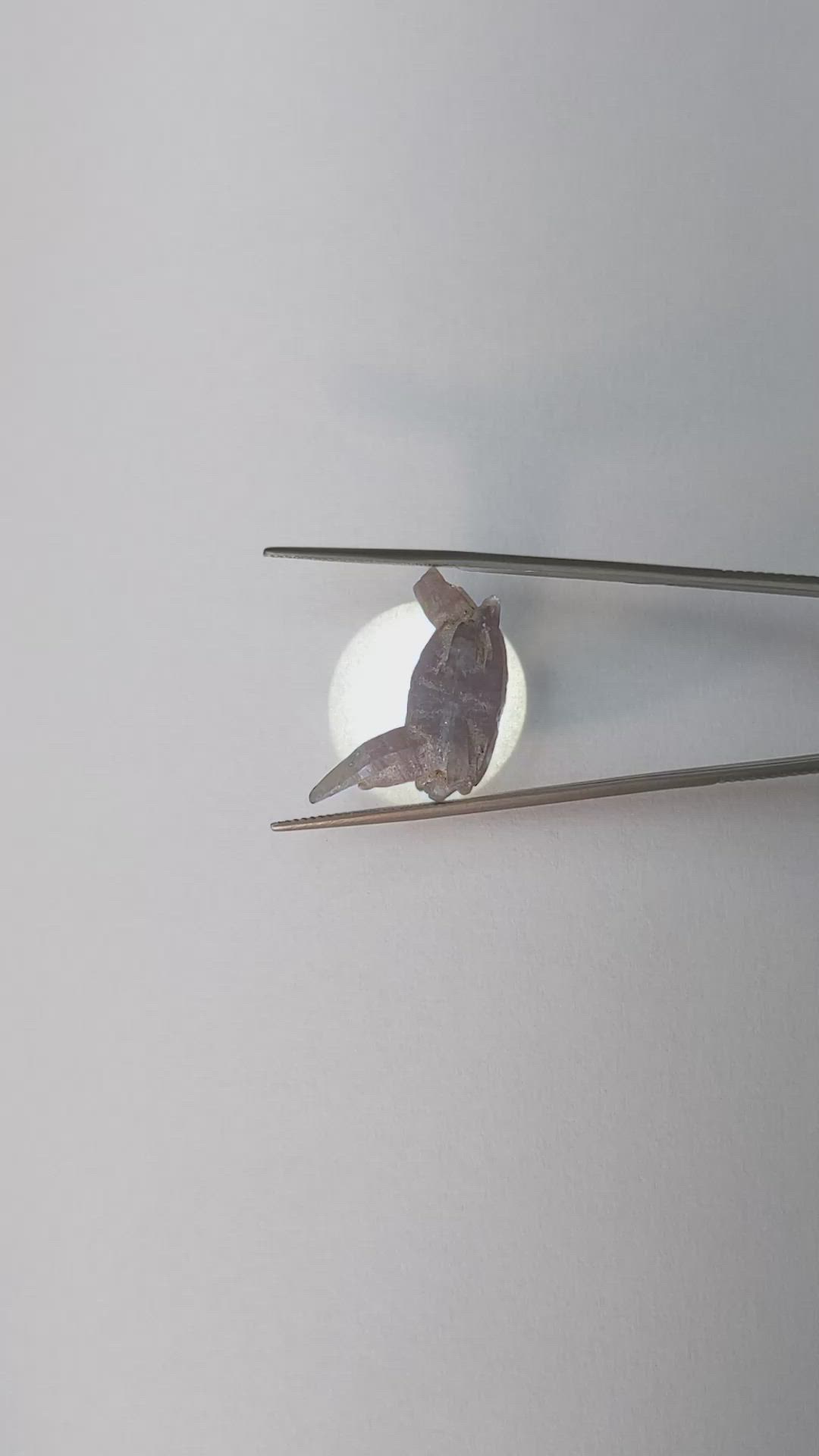 22.21 Ct. Purple Sapphire Crystal from Ceylon (Sri Lanka) Size Video