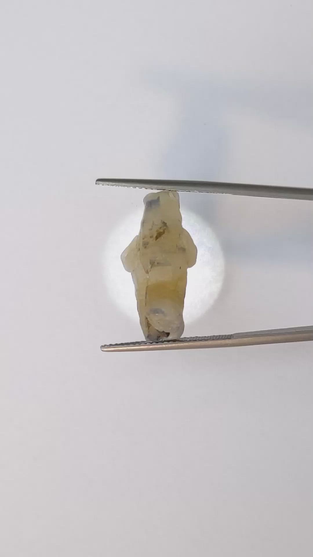 17.67 Ct. Bi Color Rough Sapphire Crystal from Ceylon (Sri Lanka) Size Video