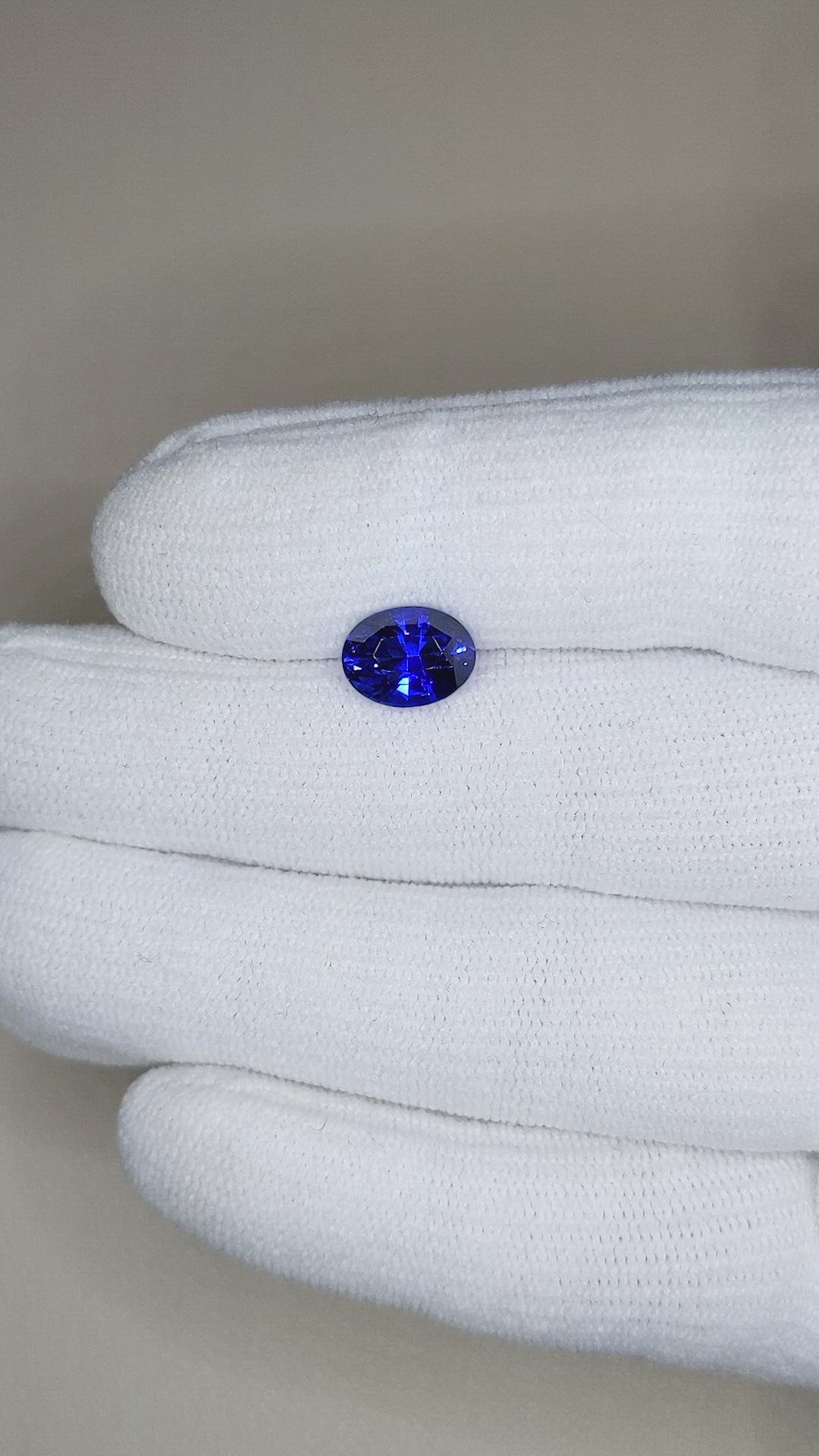 3.00 Ct. Blue Sapphire from Ceylon (Sri Lanka) Size Video