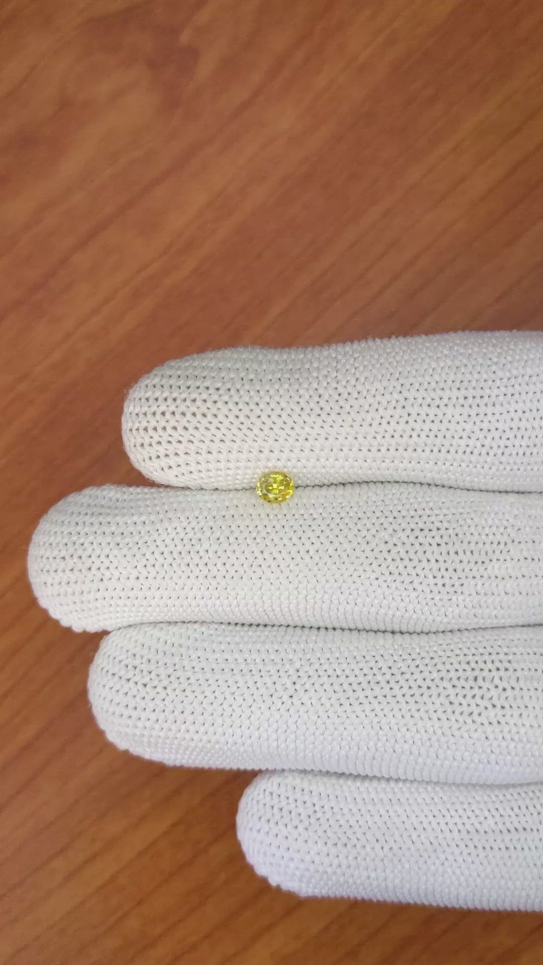 0.29 Ct. Yellow Sapphire from Ceylon (Sri Lanka) Size Video
