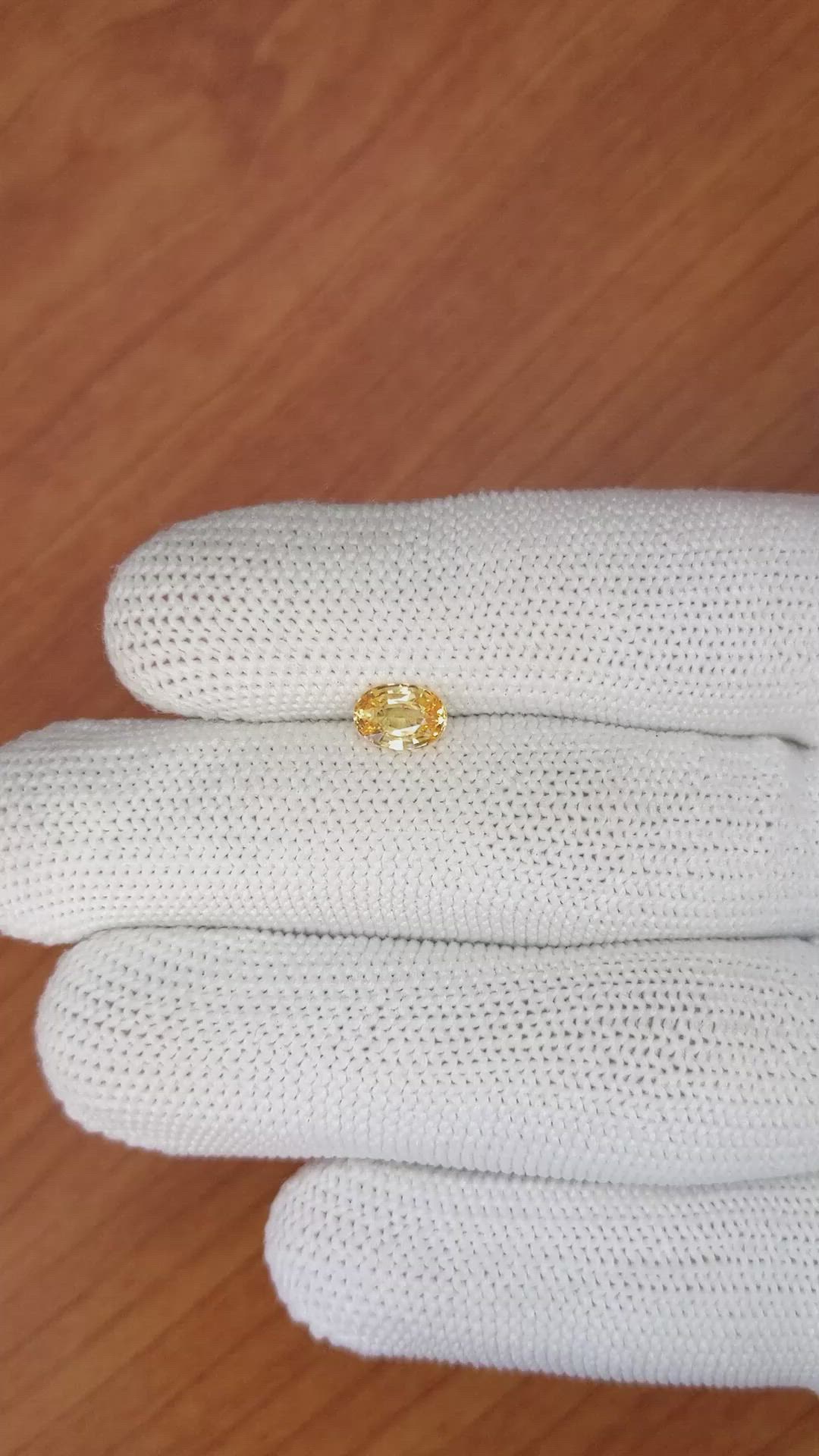 0.87 Ct. Peach Sapphire from Ceylon (Sri Lanka) Size Video