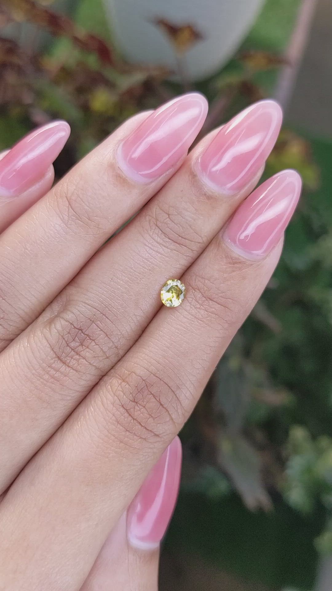 0.39 Ct. Orangish Yellow Sapphire from Ceylon (Sri Lanka) Size Video
