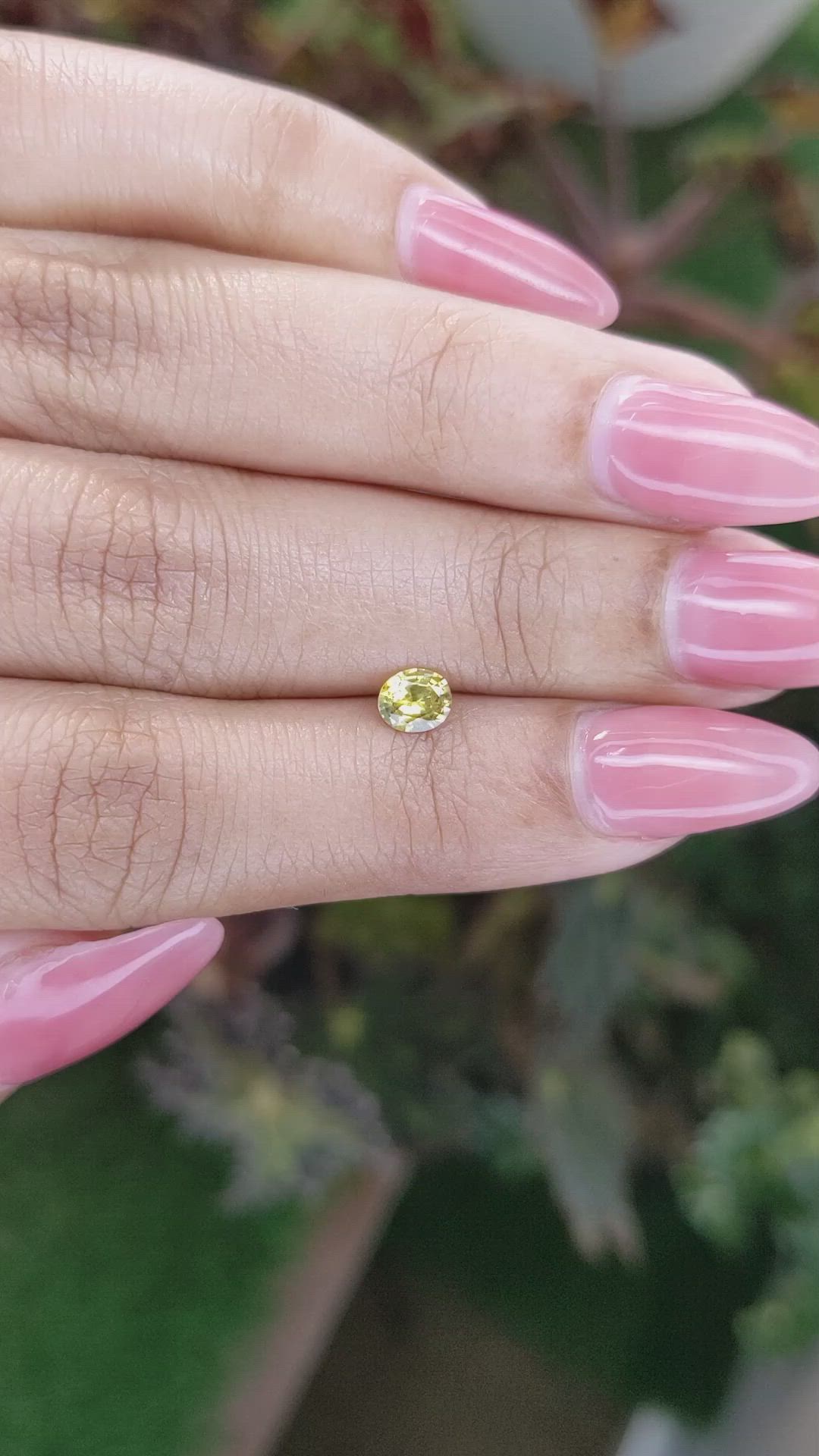 0.39 Ct. Orangish Yellow Sapphire from Ceylon (Sri Lanka) Size Video