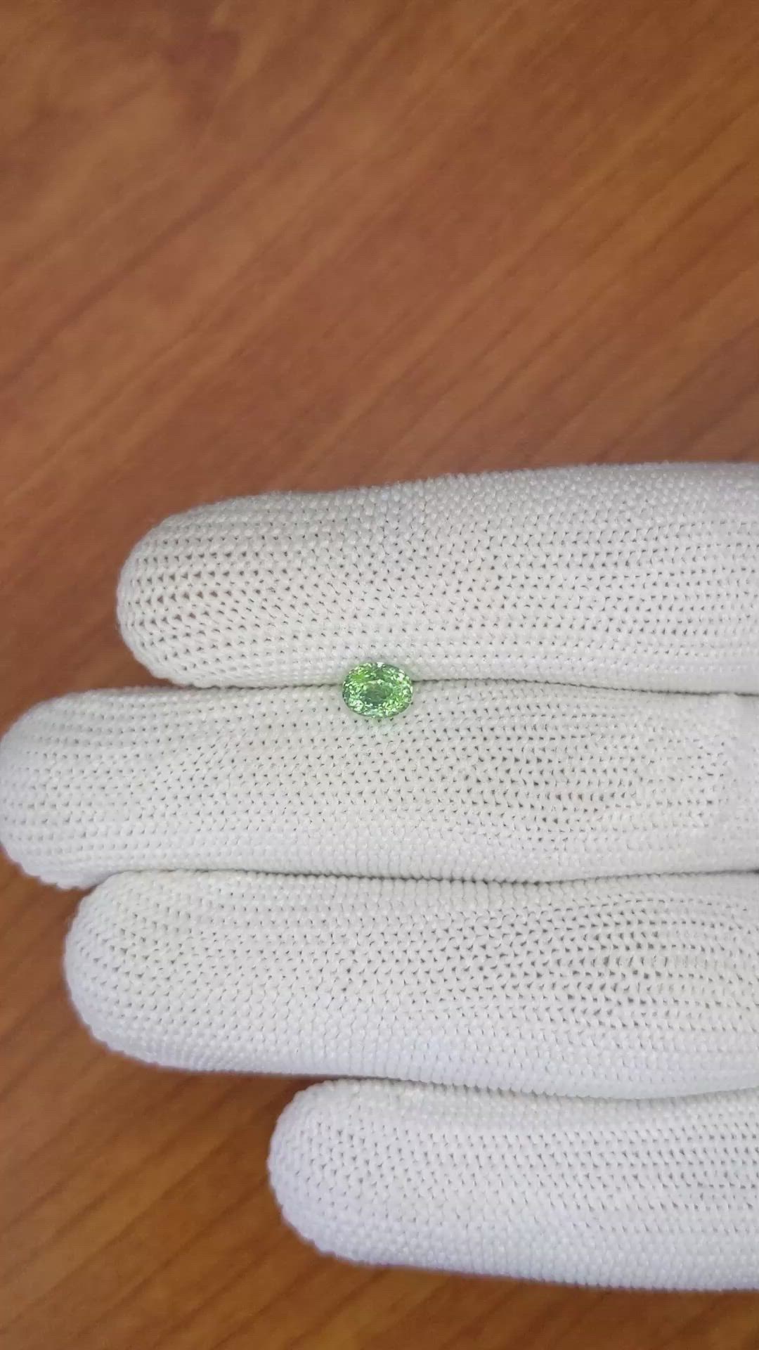 1.02 Ct. Green Sapphire from Madagascar Size Video