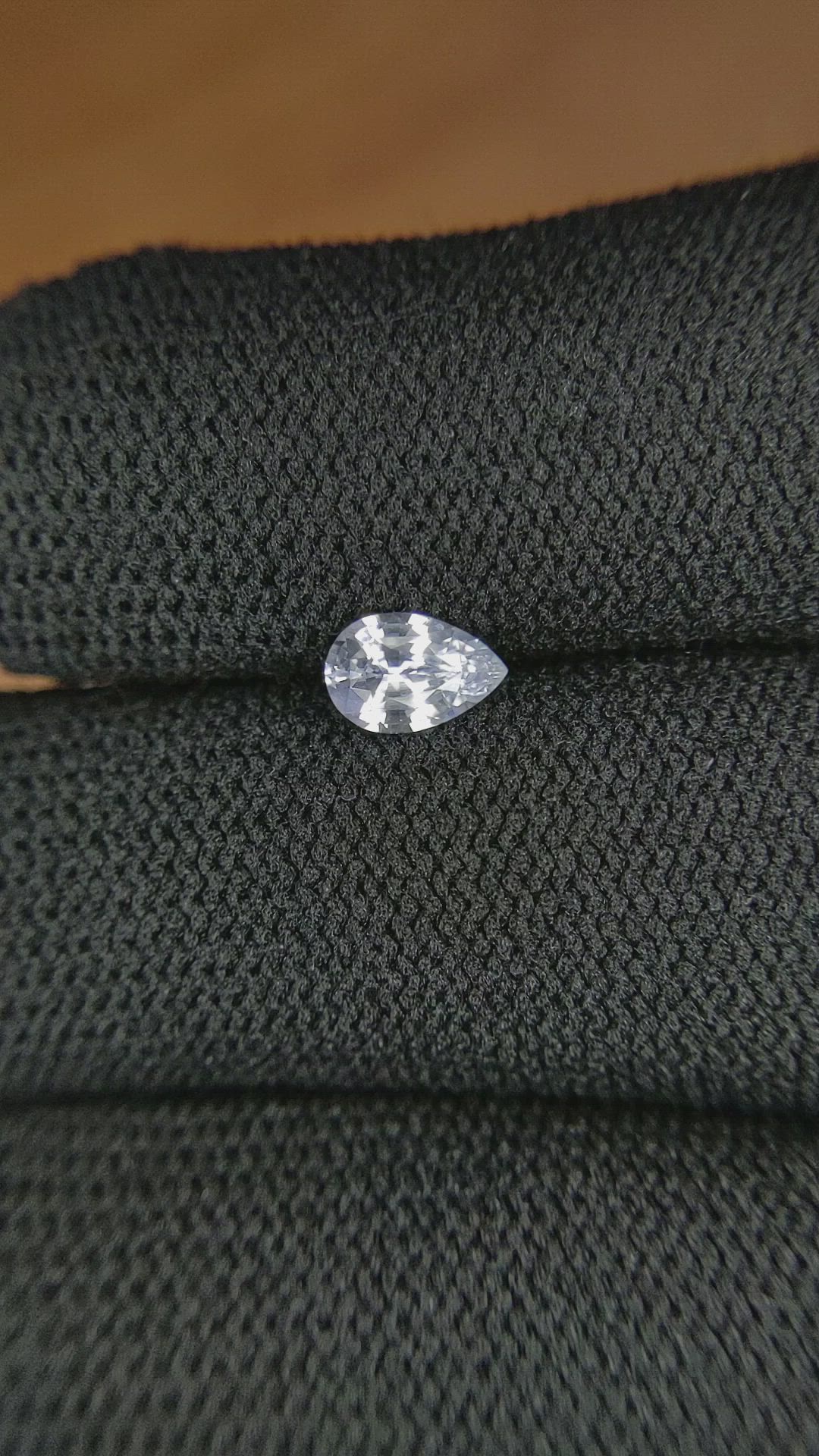 0.66 Ct. White Sapphire from Ceylon (Sri Lanka) Size Video