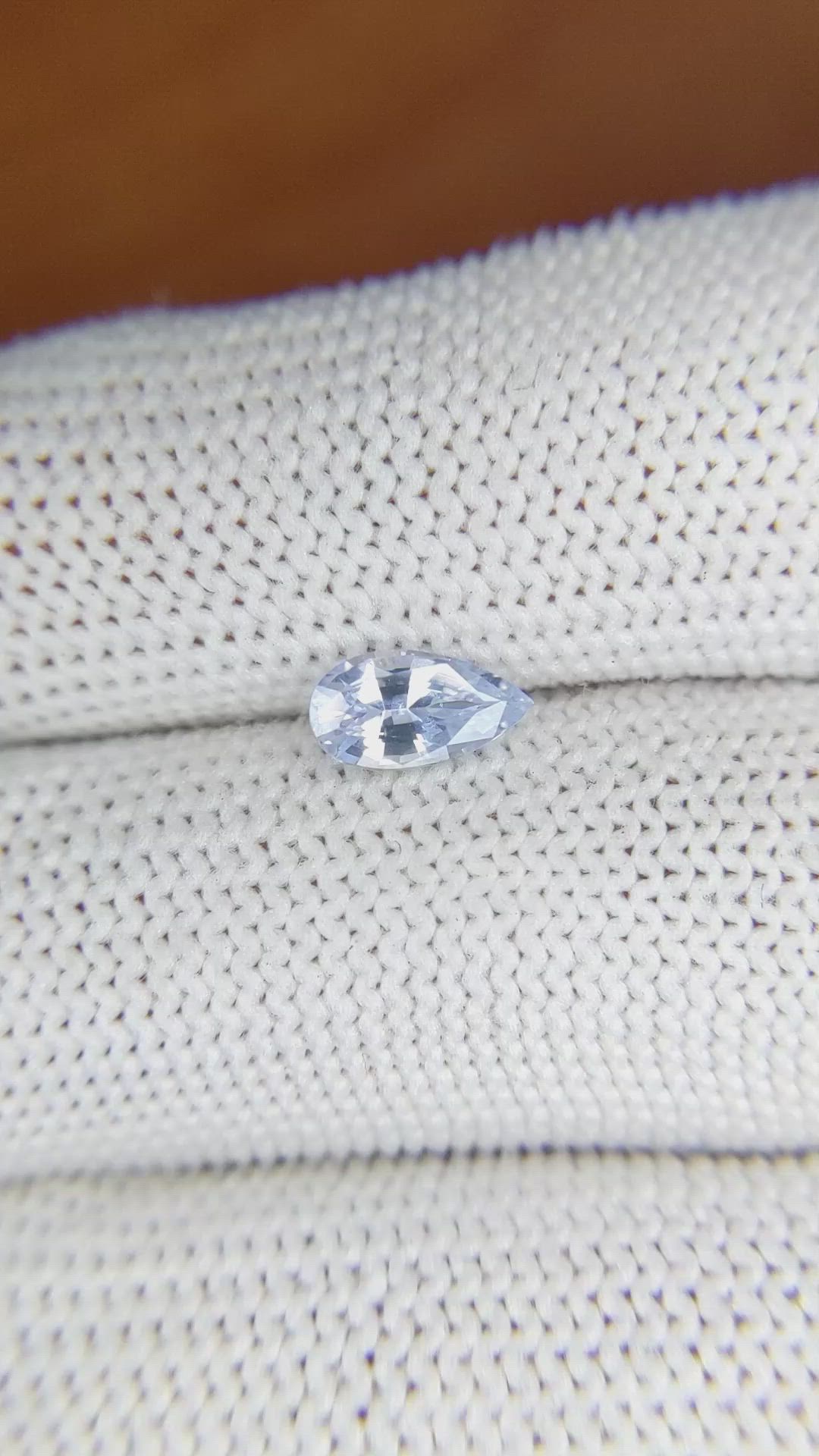 0.89 Ct. Blue Sapphire from Ceylon (Sri Lanka) Size Video