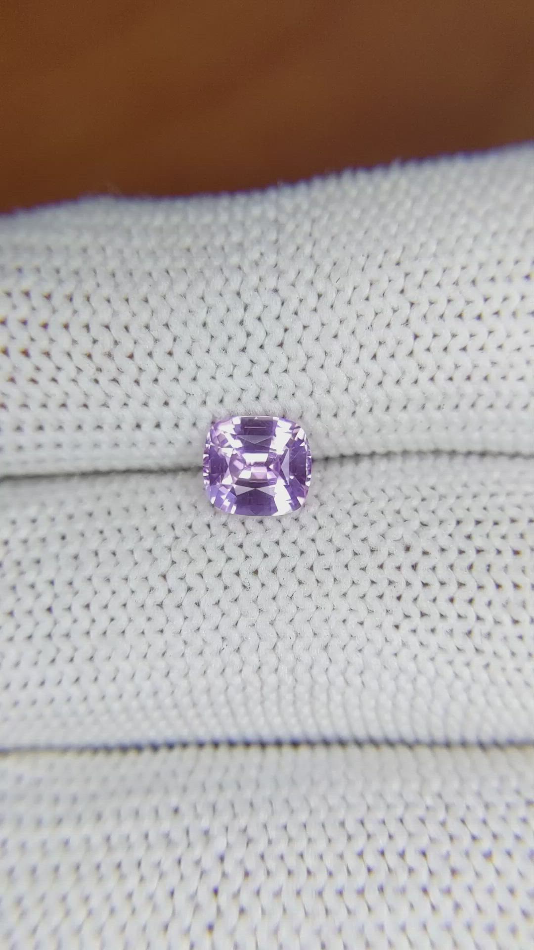1.08 Ct. Pinkish Purple Sapphire from Ceylon (Sri Lanka) Size Video