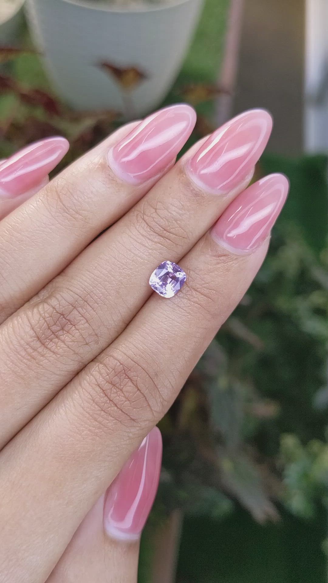 1.08 Ct. Pinkish Purple Sapphire from Ceylon (Sri Lanka) Size Video