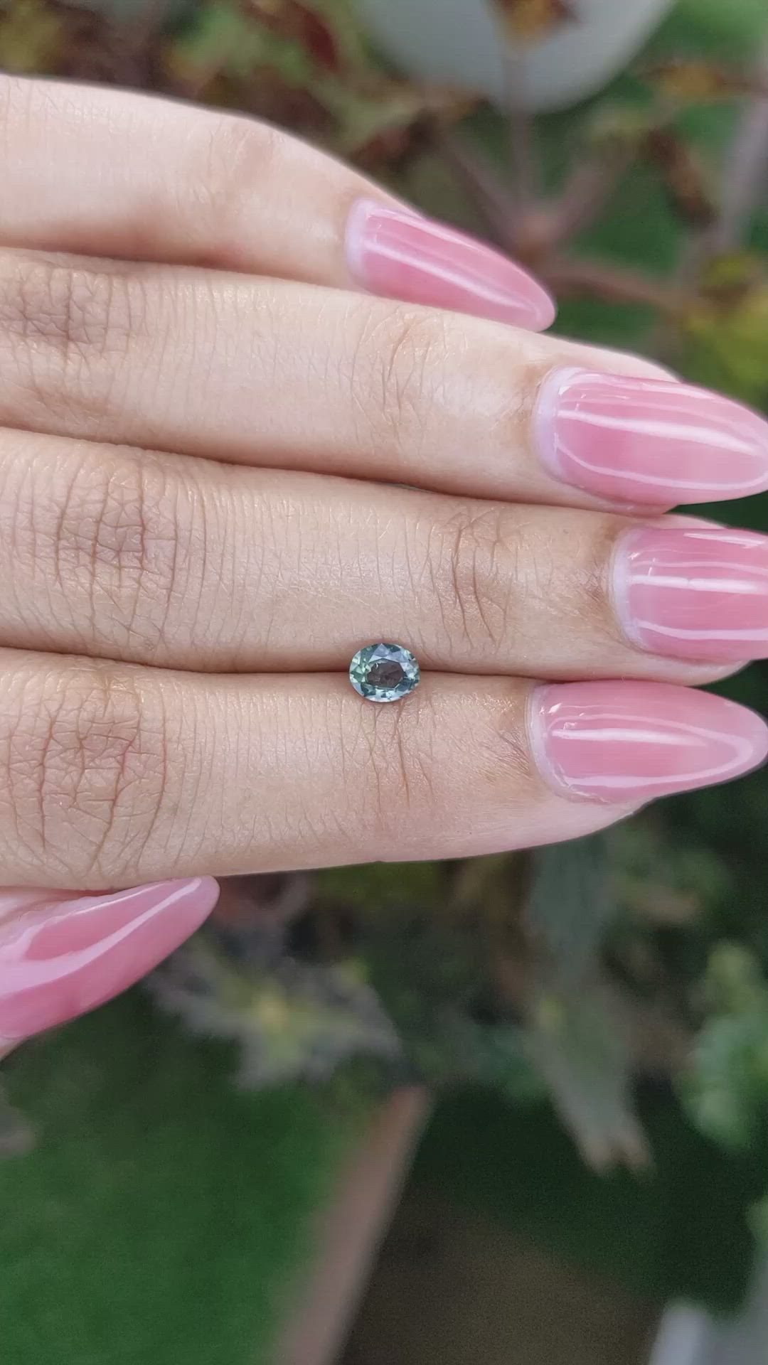 0.46 Ct. Green Sapphire from Ceylon (Sri Lanka) Size Video