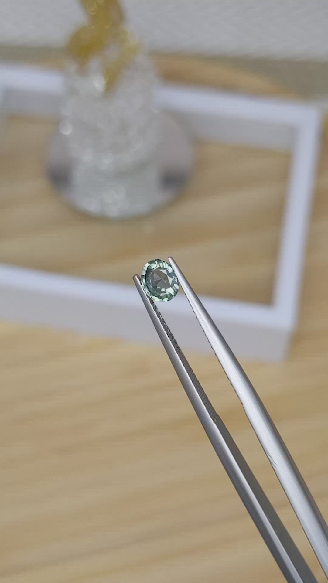 0.46 Ct. Green Sapphire from Ceylon (Sri Lanka) Size Video
