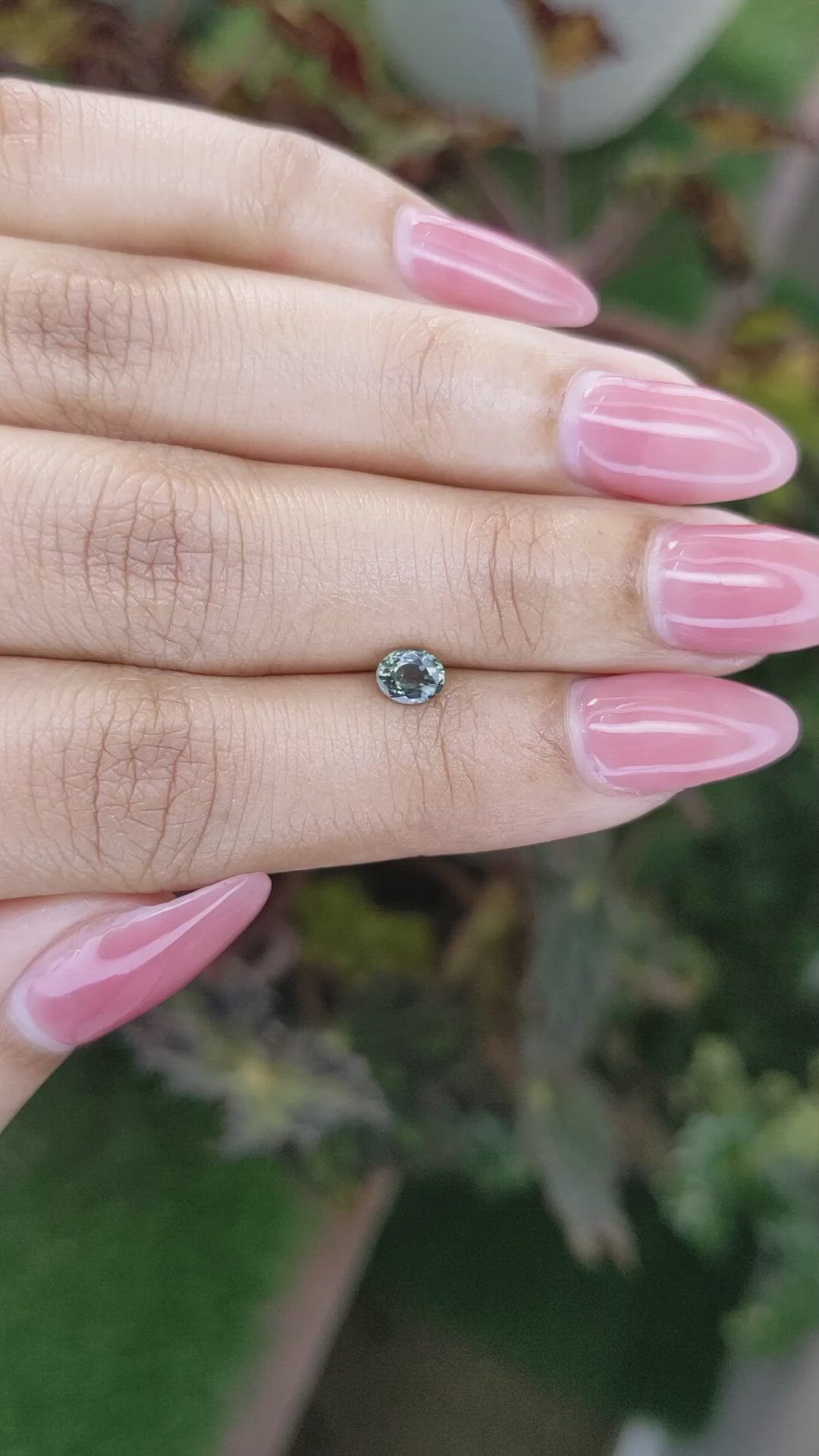 0.47 Ct. Bluish Green Sapphire from Ceylon (Sri Lanka) Size Video