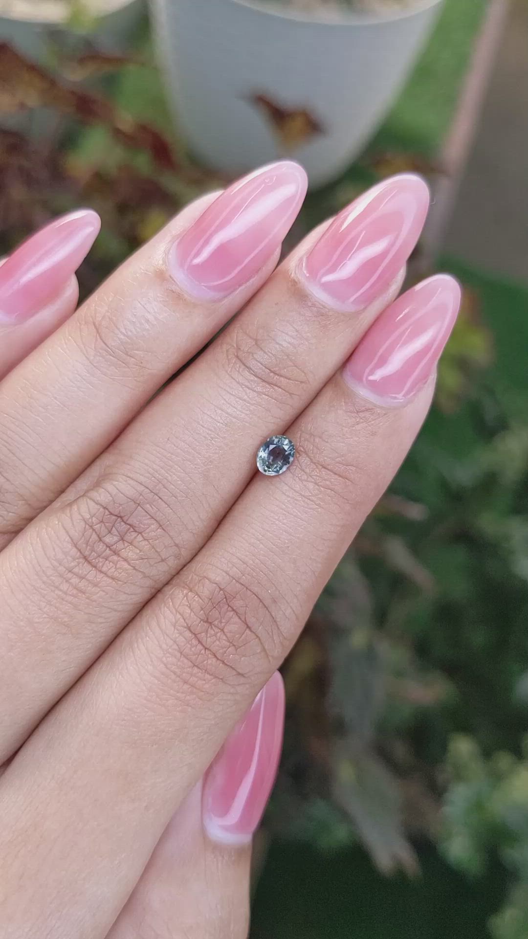 0.47 Ct. Bluish Green Sapphire from Ceylon (Sri Lanka) Size Video