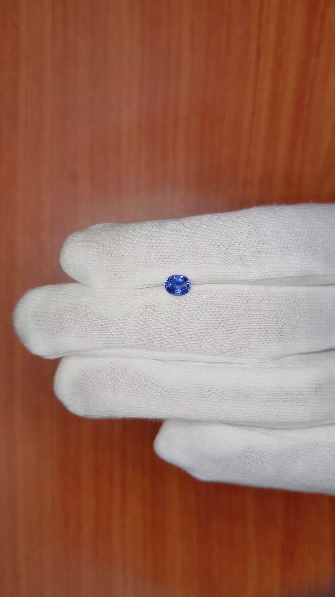 0.62 Ct. Blue Sapphire from Ceylon (Sri Lanka) Size Video