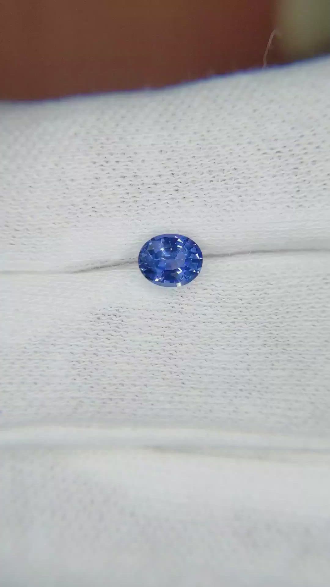 0.62 Ct. Blue Sapphire from Ceylon (Sri Lanka) Size Video
