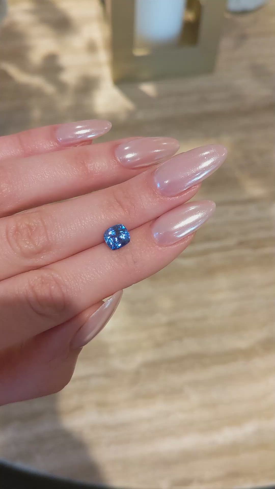 2.56 Ct. Blue Sapphire from Ceylon (Sri Lanka) Size Video