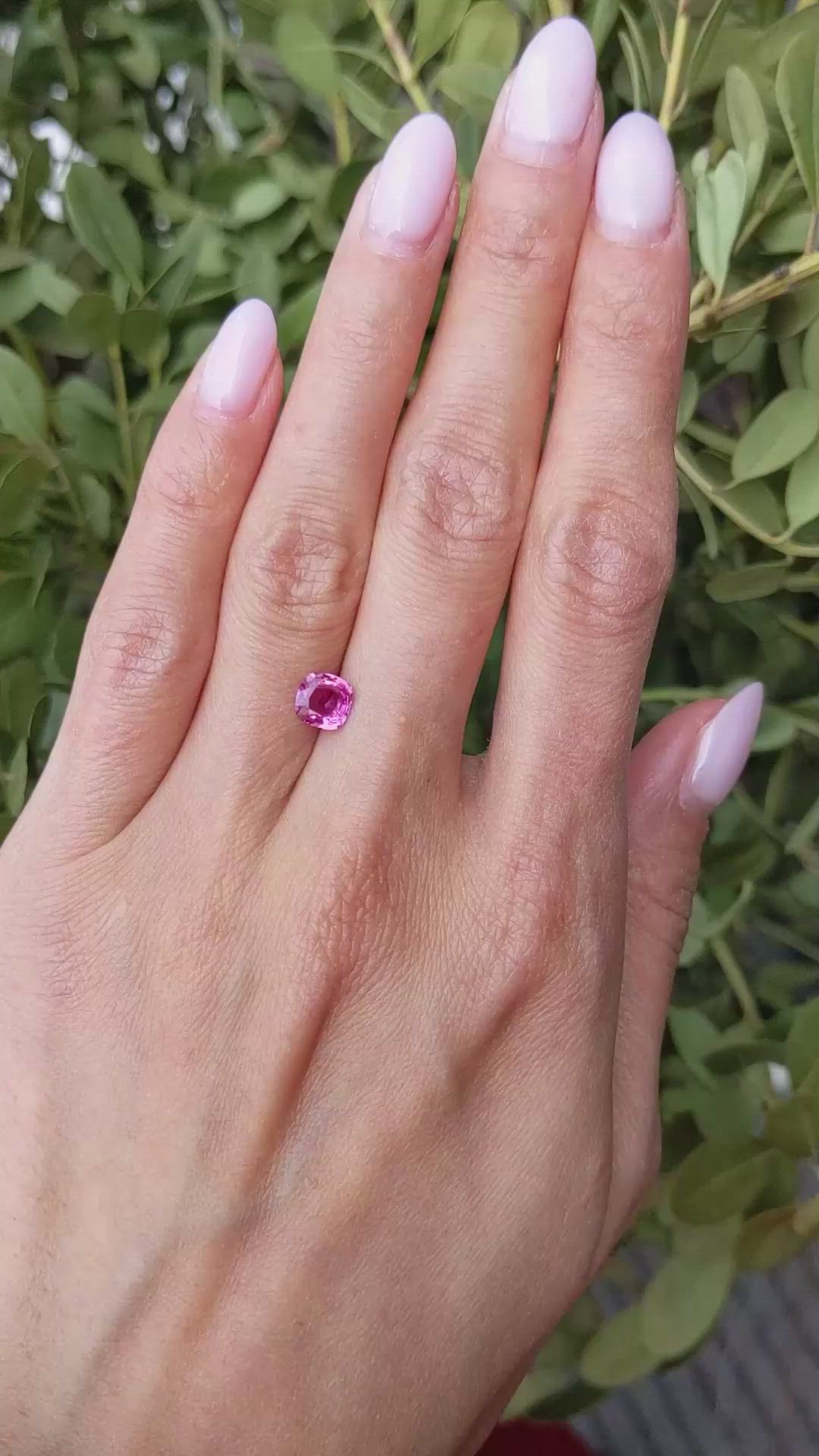 1.17 Ct. Pink Sapphire from Ceylon (Sri Lanka) Size Video
