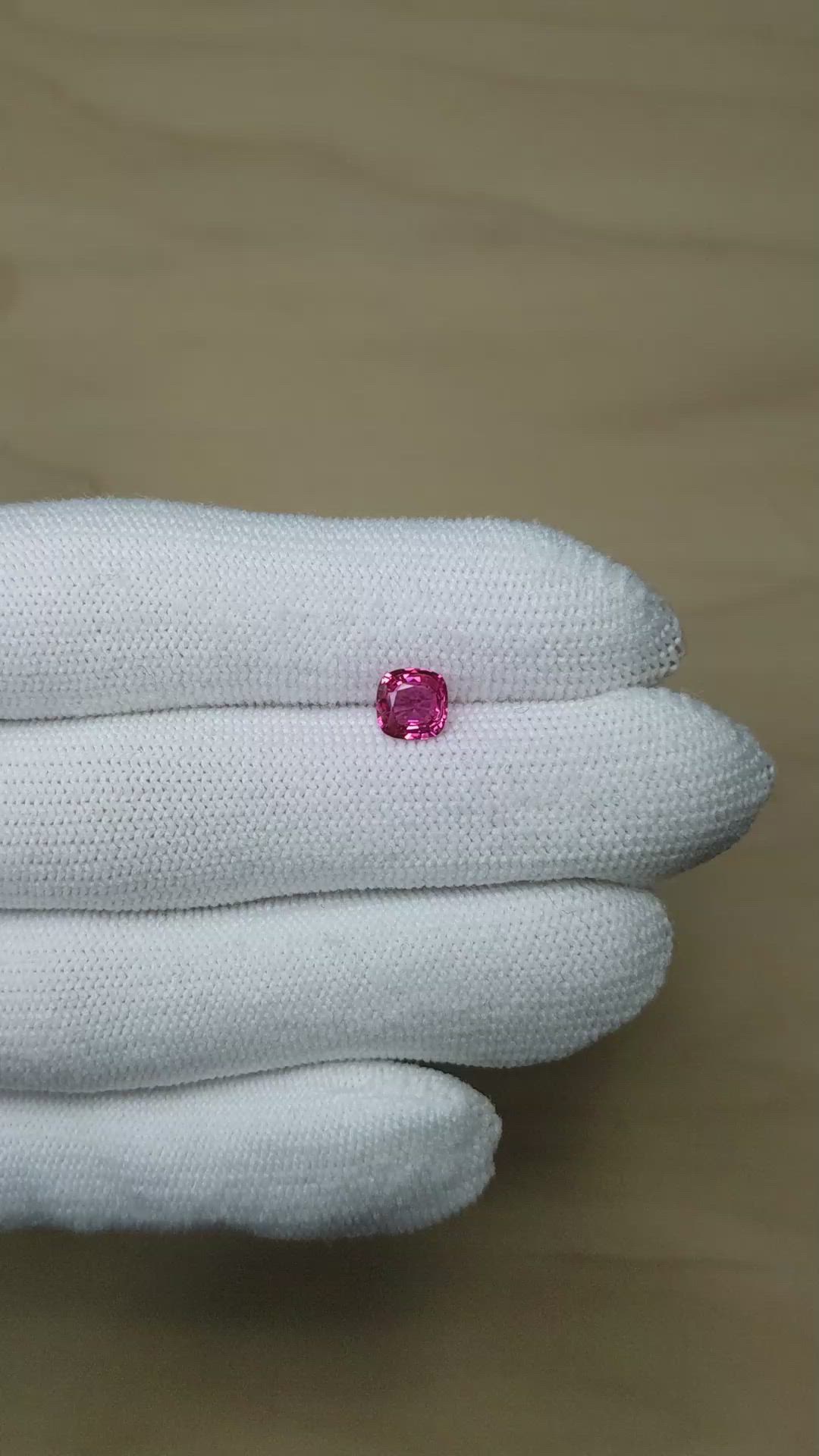 1.17 Ct. Pink Sapphire from Ceylon (Sri Lanka) Size Video