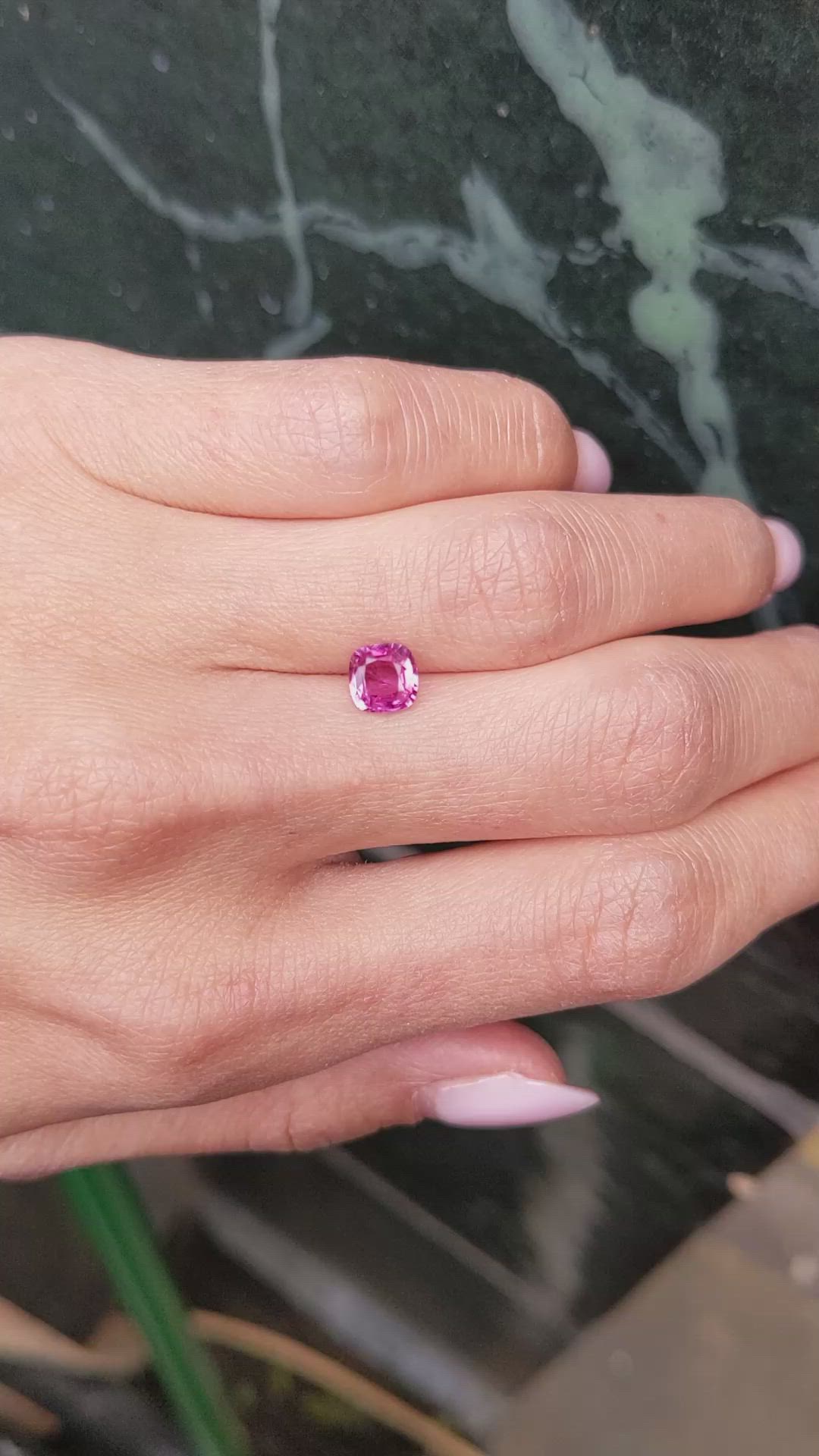 1.17 Ct. Pink Sapphire from Ceylon (Sri Lanka) Size Video
