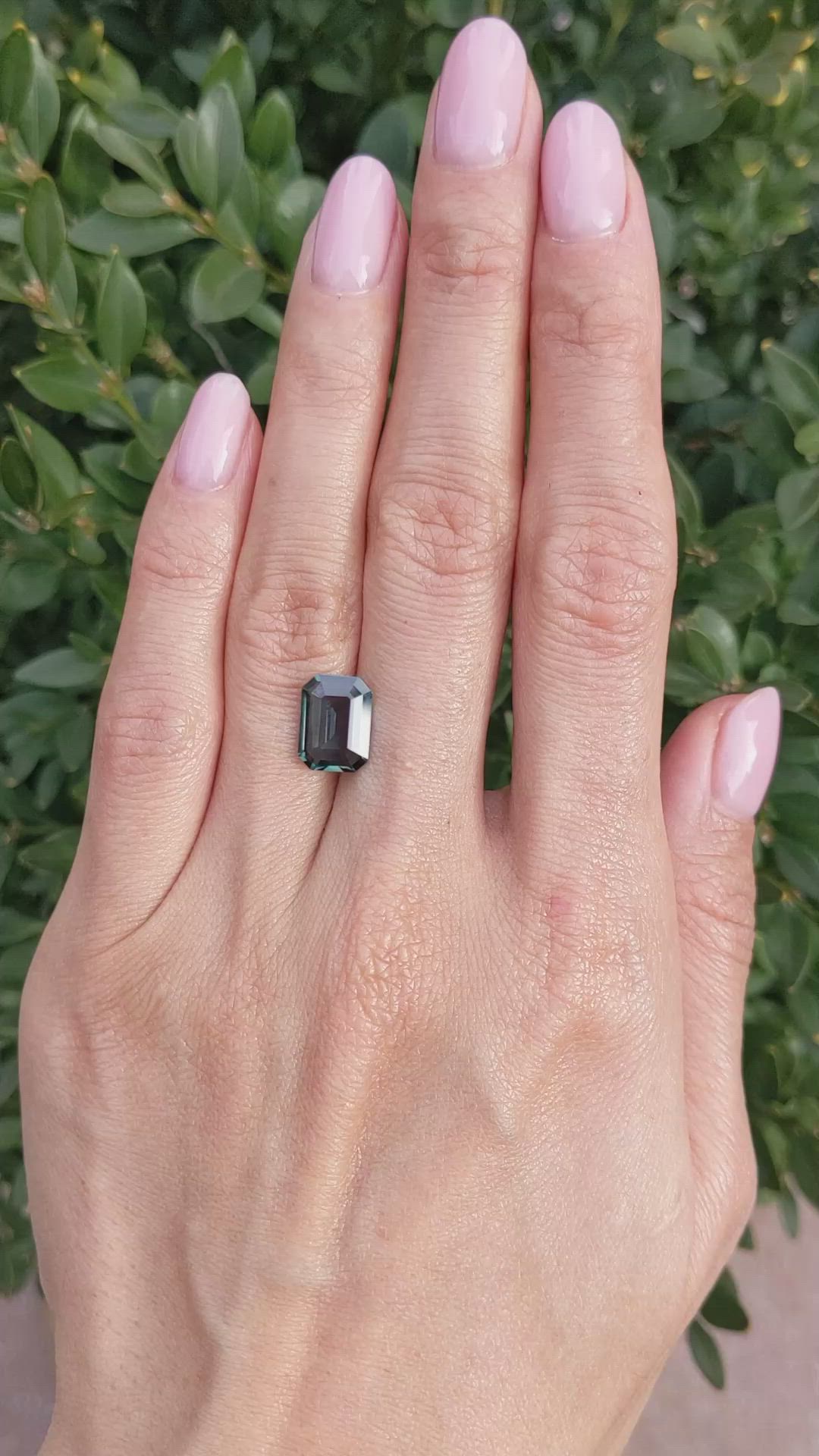 3.33 Ct. Bluish Green Sapphire from Madagascar Size Video