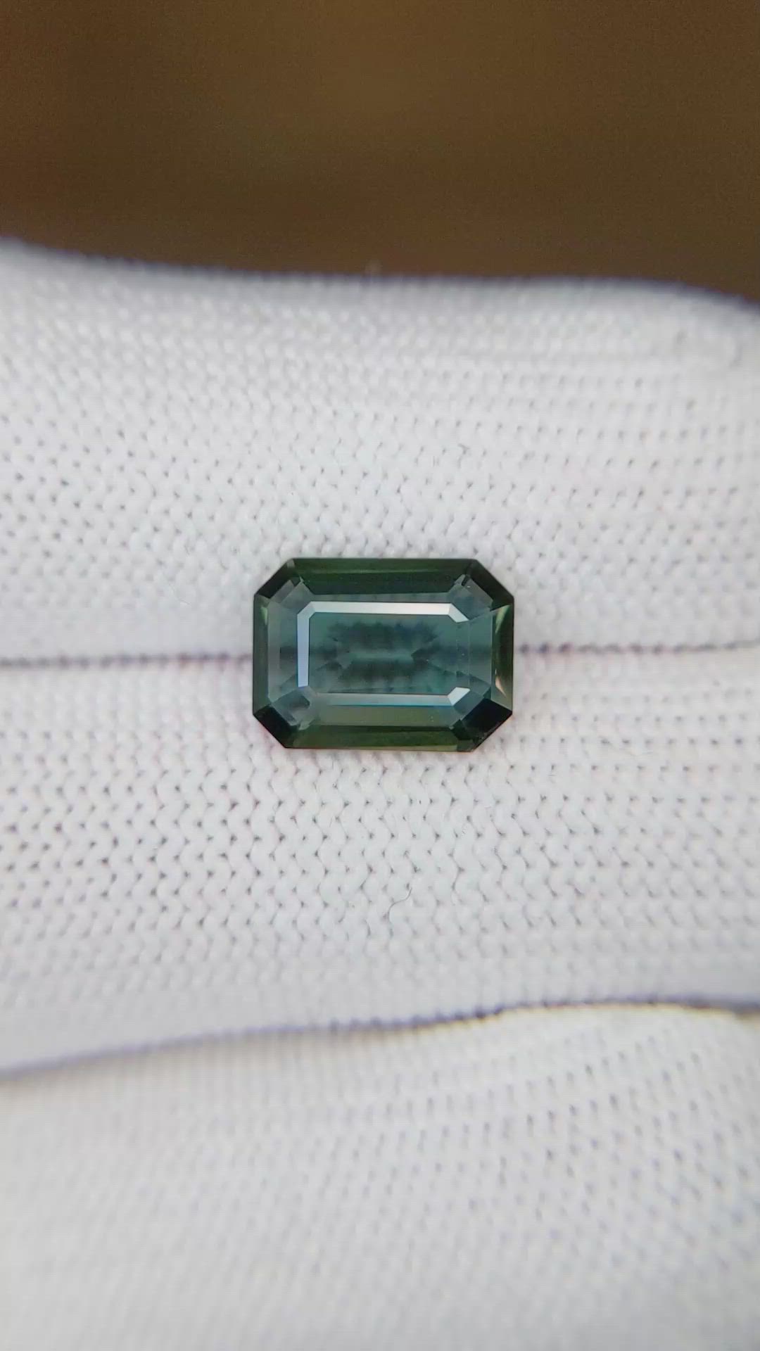 3.33 Ct. Bluish Green Sapphire from Madagascar Size Video