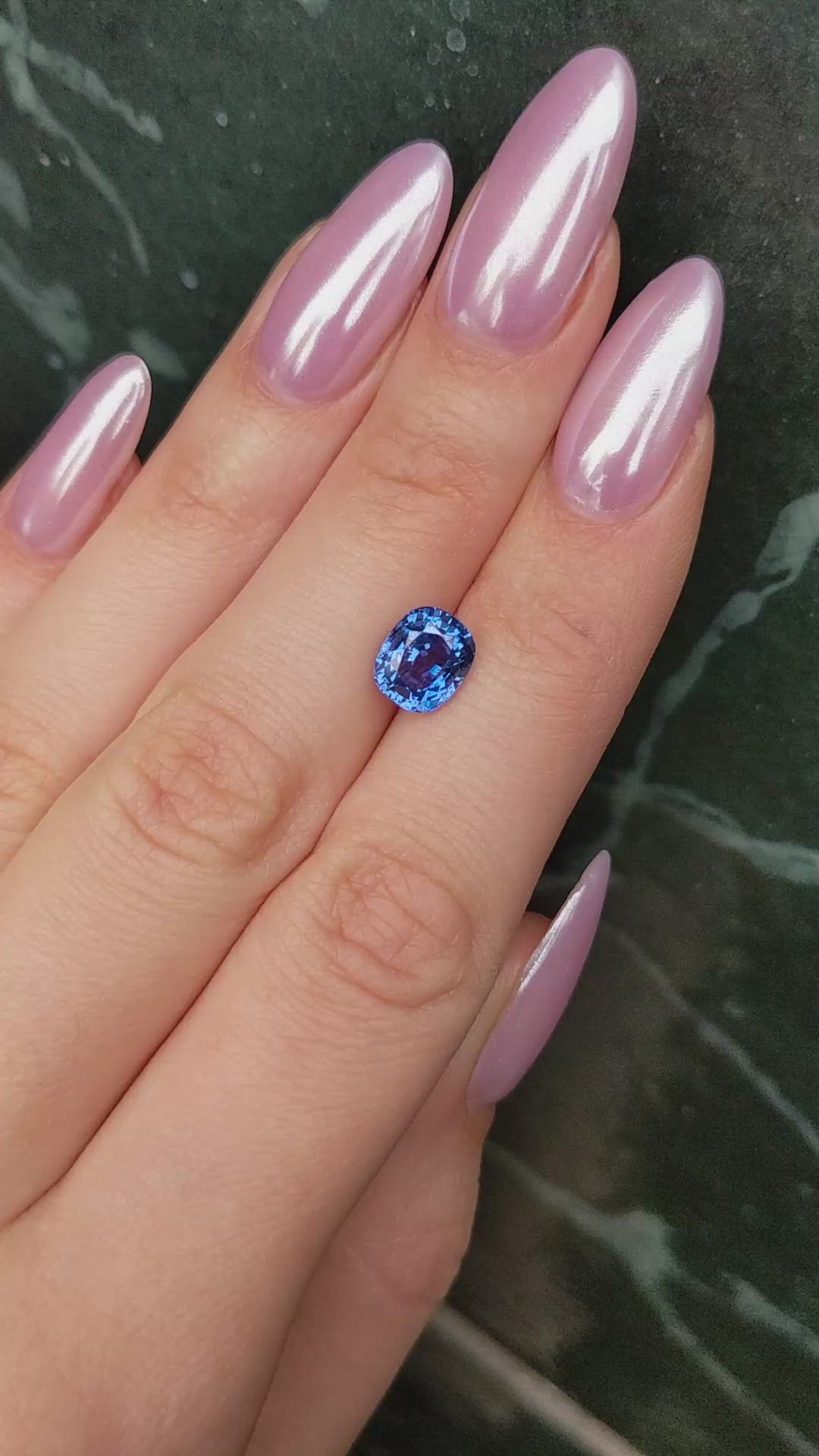 2.96 Ct. Blue Sapphire from Ceylon (Sri Lanka) Size Video