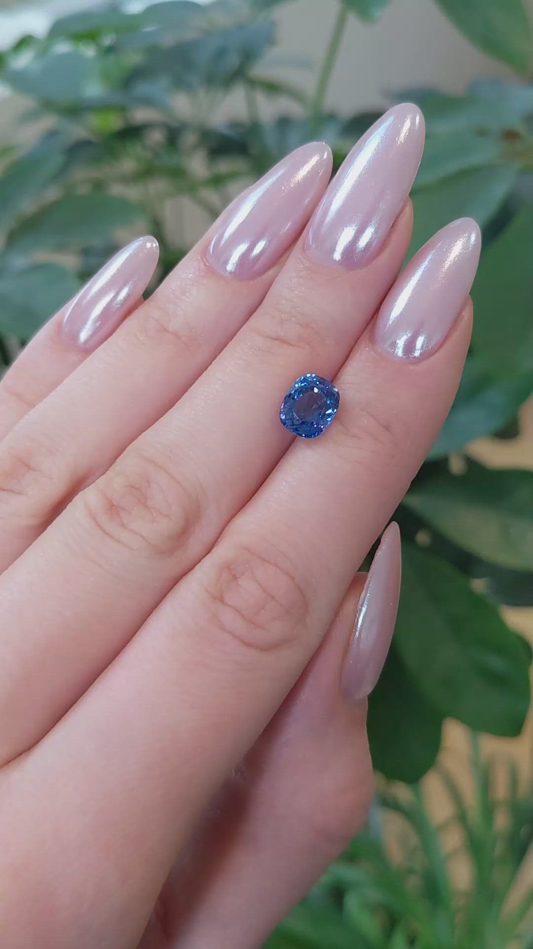 2.96 Ct. Blue Sapphire from Ceylon (Sri Lanka) Size Video