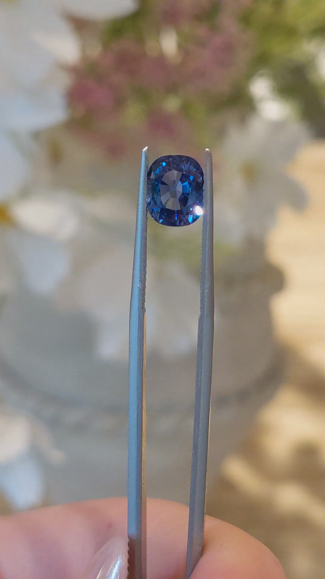 2.96 Ct. Blue Sapphire from Ceylon (Sri Lanka) Size Video