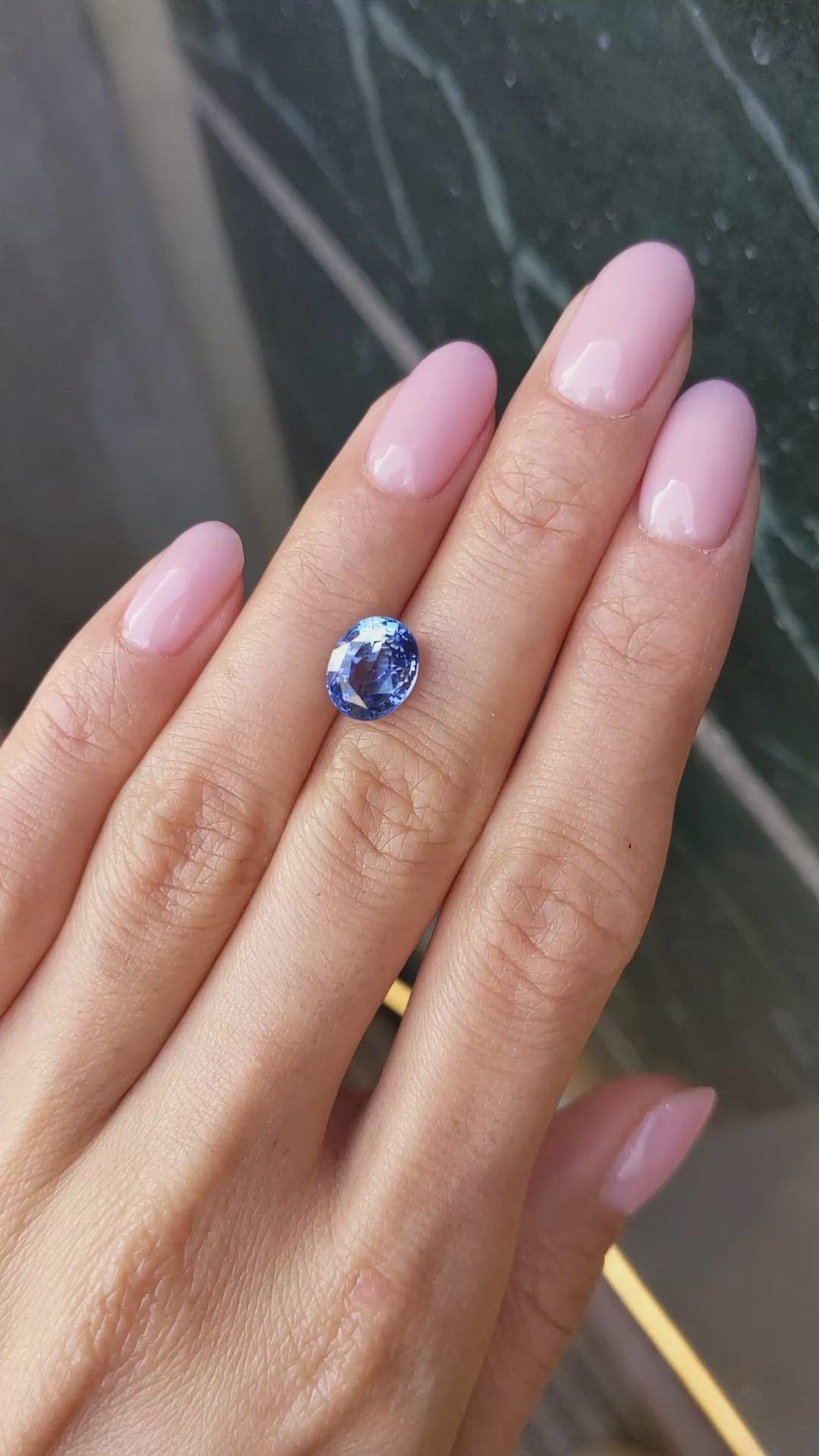 3.17 Ct. Blue Sapphire from Ceylon (Sri Lanka) Size Video