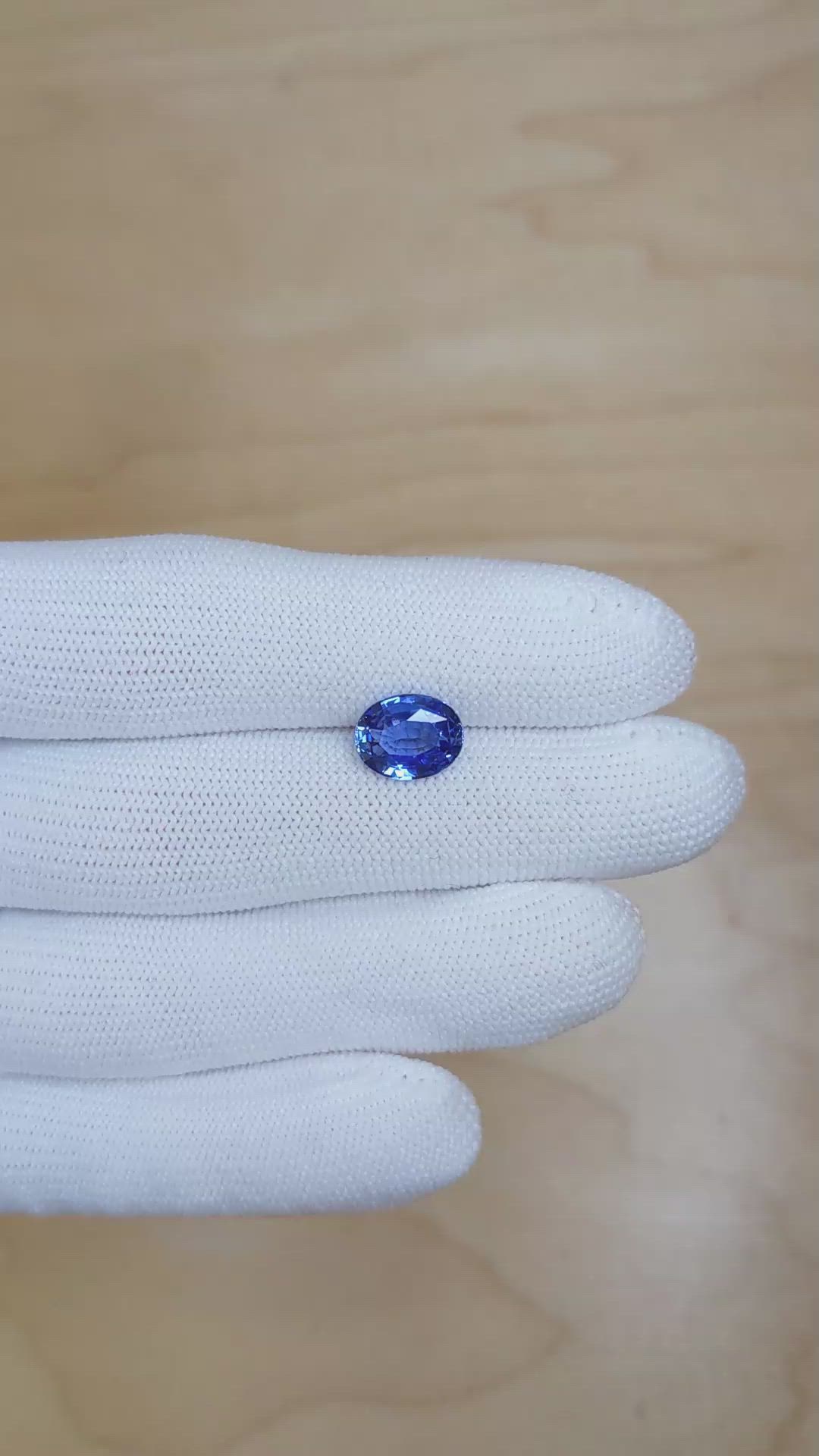 3.40 Ct. Blue Sapphire from Ceylon (Sri Lanka) Size Video