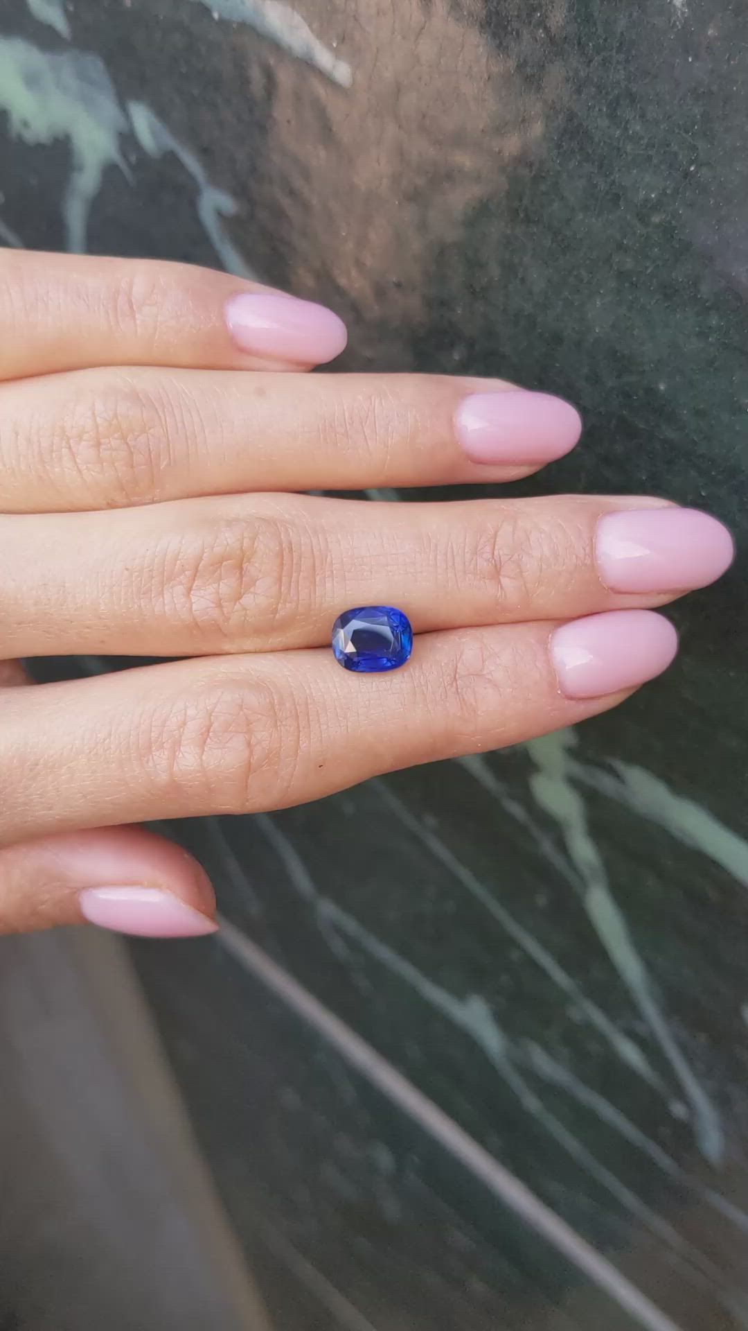 3.07 Ct. Blue Sapphire from Ceylon (Sri Lanka) Size Video