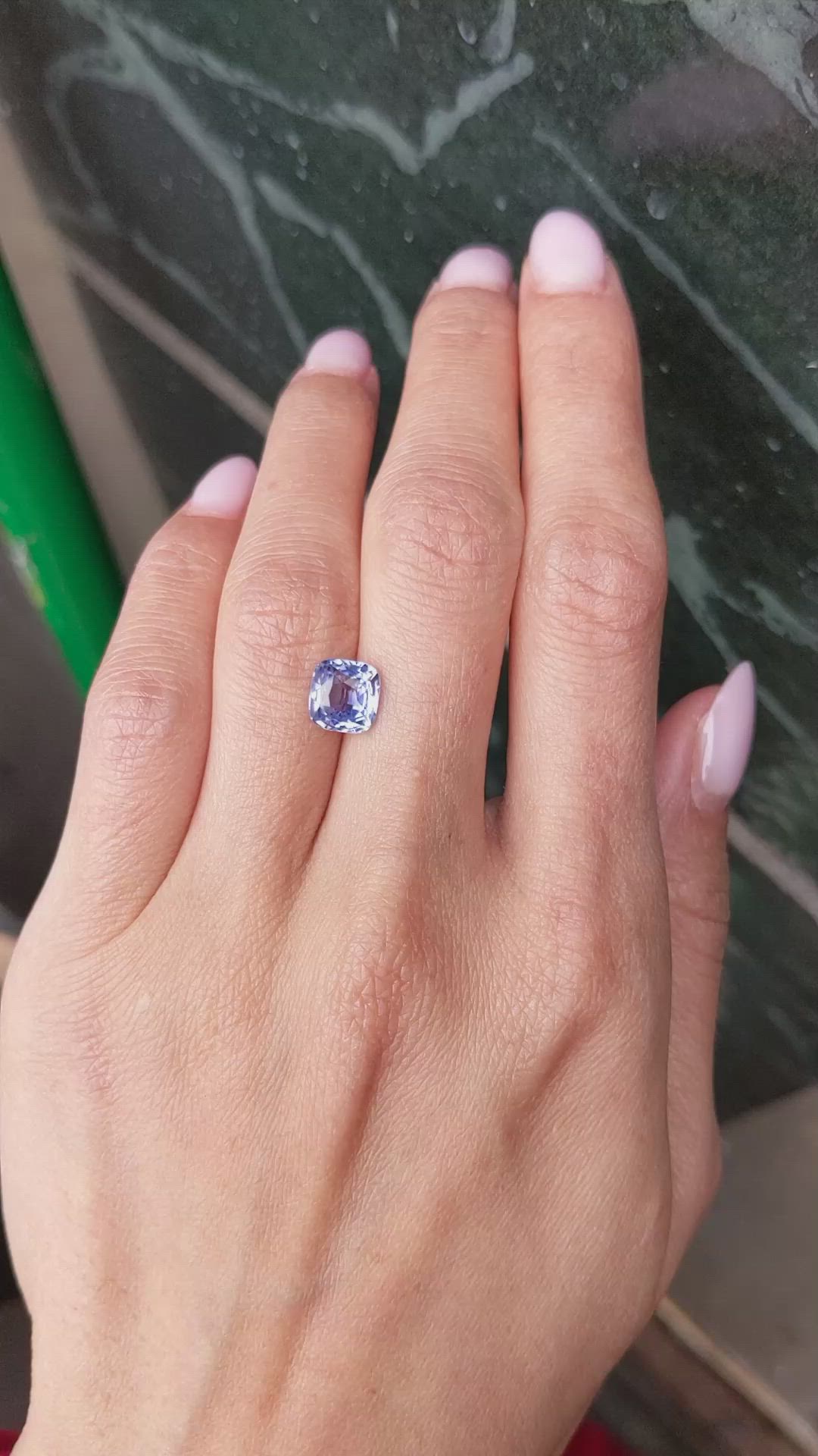 2.84 Ct. Blue Sapphire from Ceylon (Sri Lanka) Size Video