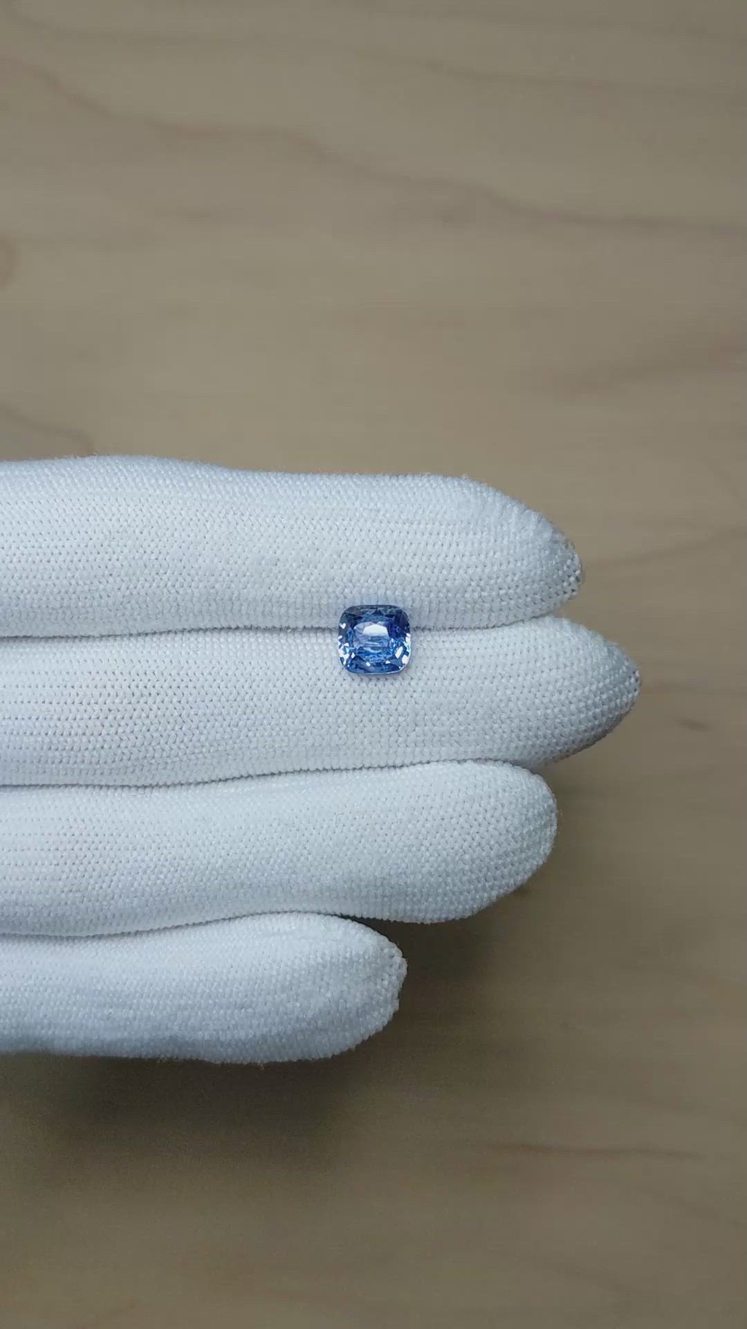 2.84 Ct. Blue Sapphire from Ceylon (Sri Lanka) Size Video