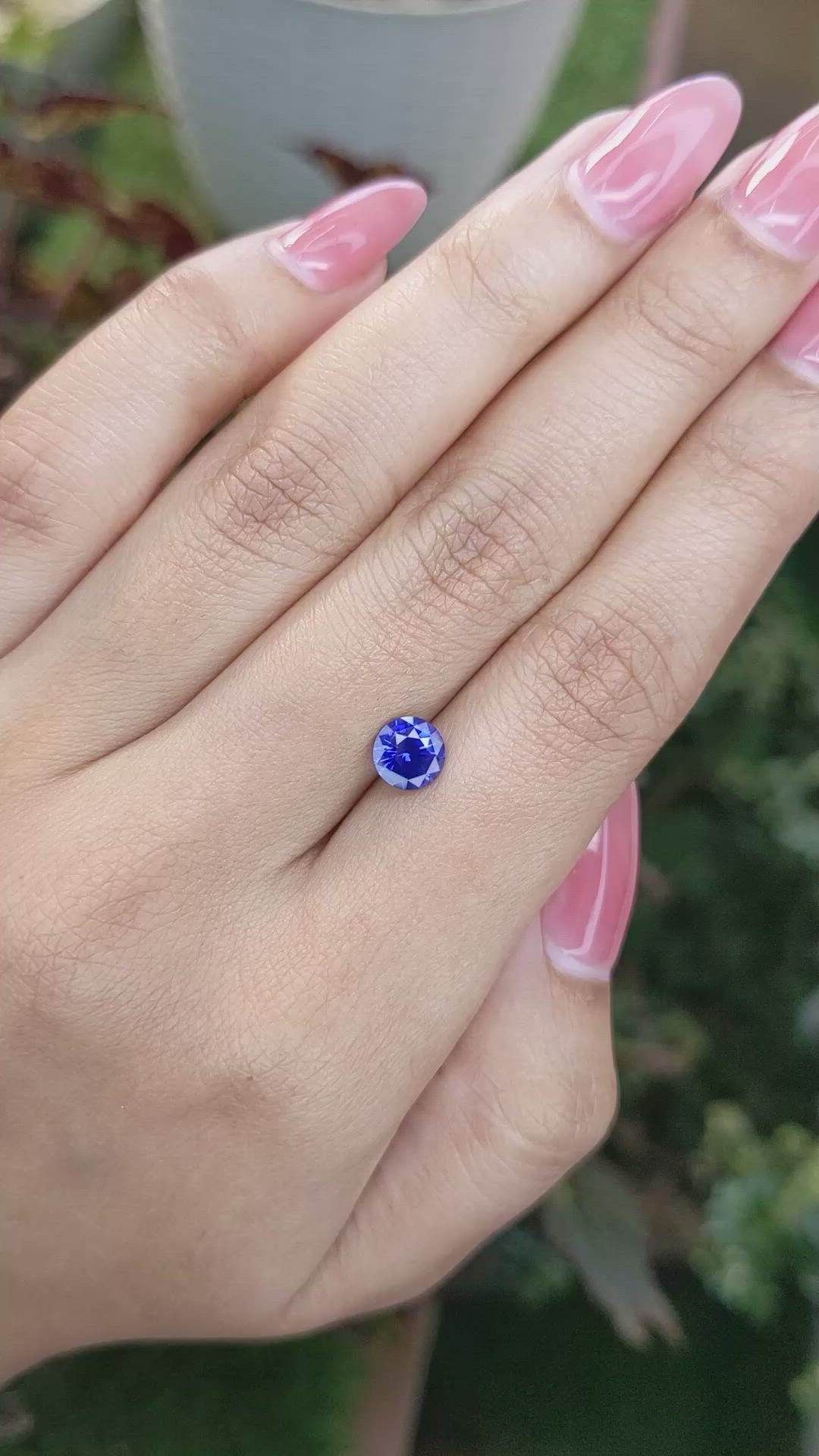 1.21 Ct. Blue Sapphire from Ceylon (Sri Lanka) Size Video
