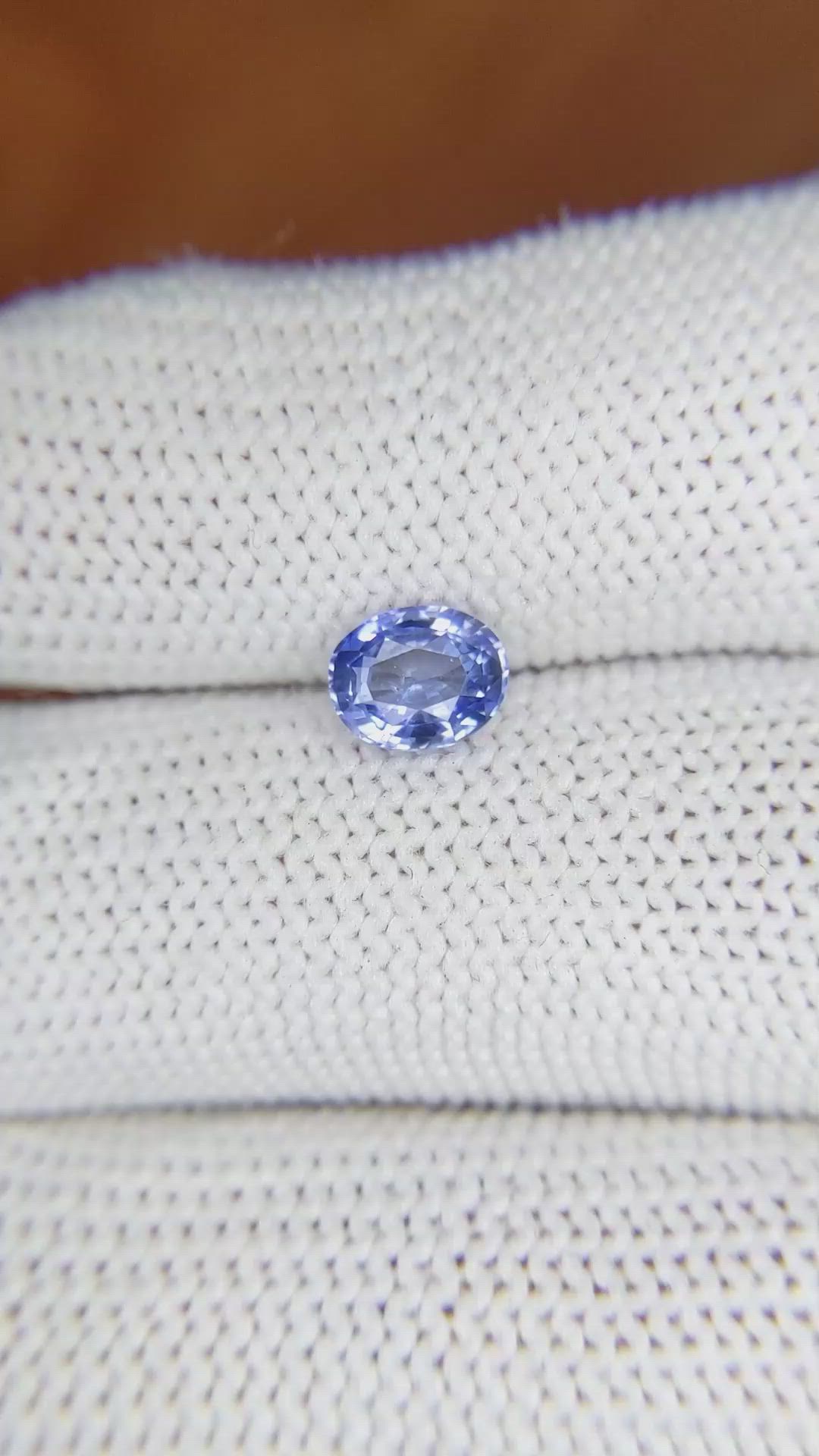 1.06 Ct. Blue Sapphire from Ceylon (Sri Lanka) Size Video