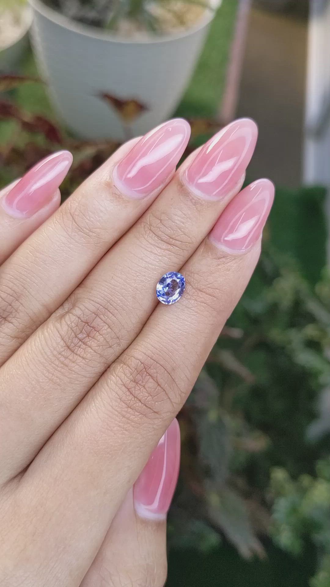 1.06 Ct. Blue Sapphire from Ceylon (Sri Lanka) Size Video