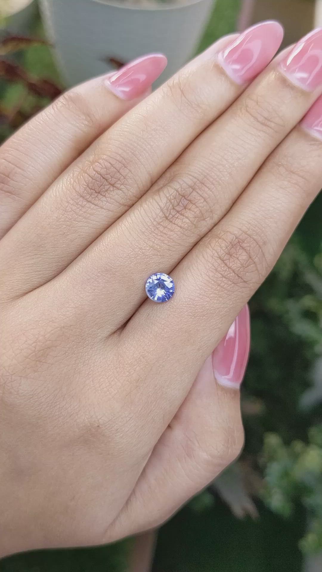 0.93 Ct. Blue Sapphire from Ceylon (Sri Lanka) Size Video